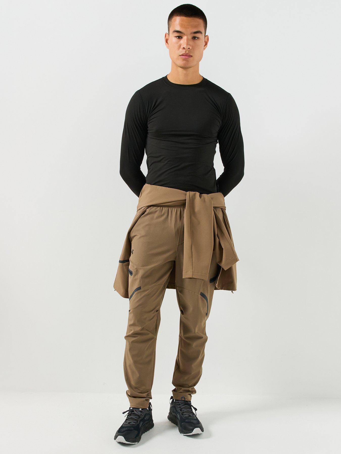 Image 6 of 6 of UNDER ARMOUR Mens Unstoppable 4-Way Stretch Water-Repellent Cargo Pants - Beige