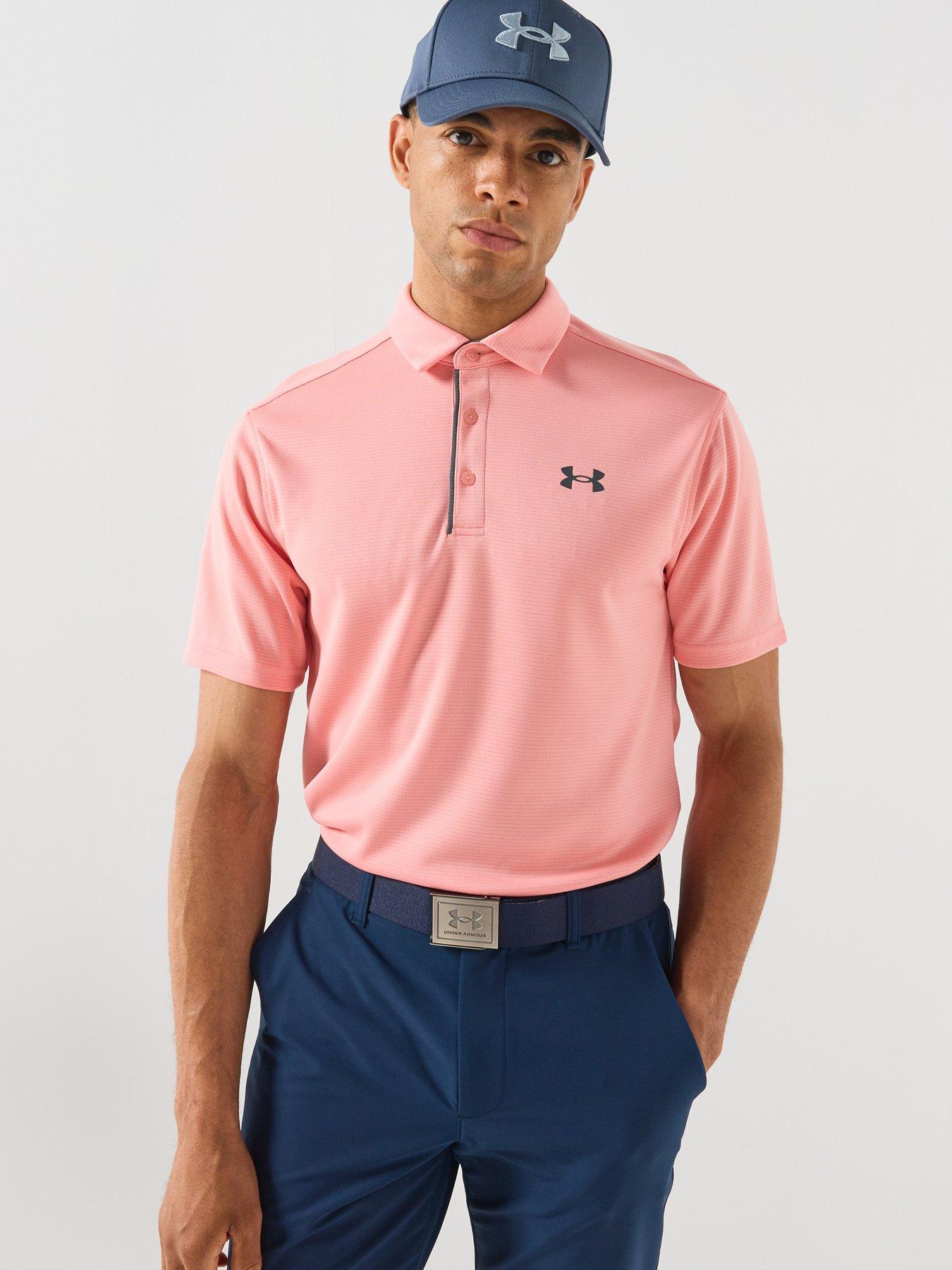 UNDER ARMOUR Mens Golf Tech Polo, Pink, Size 2Xl, Men