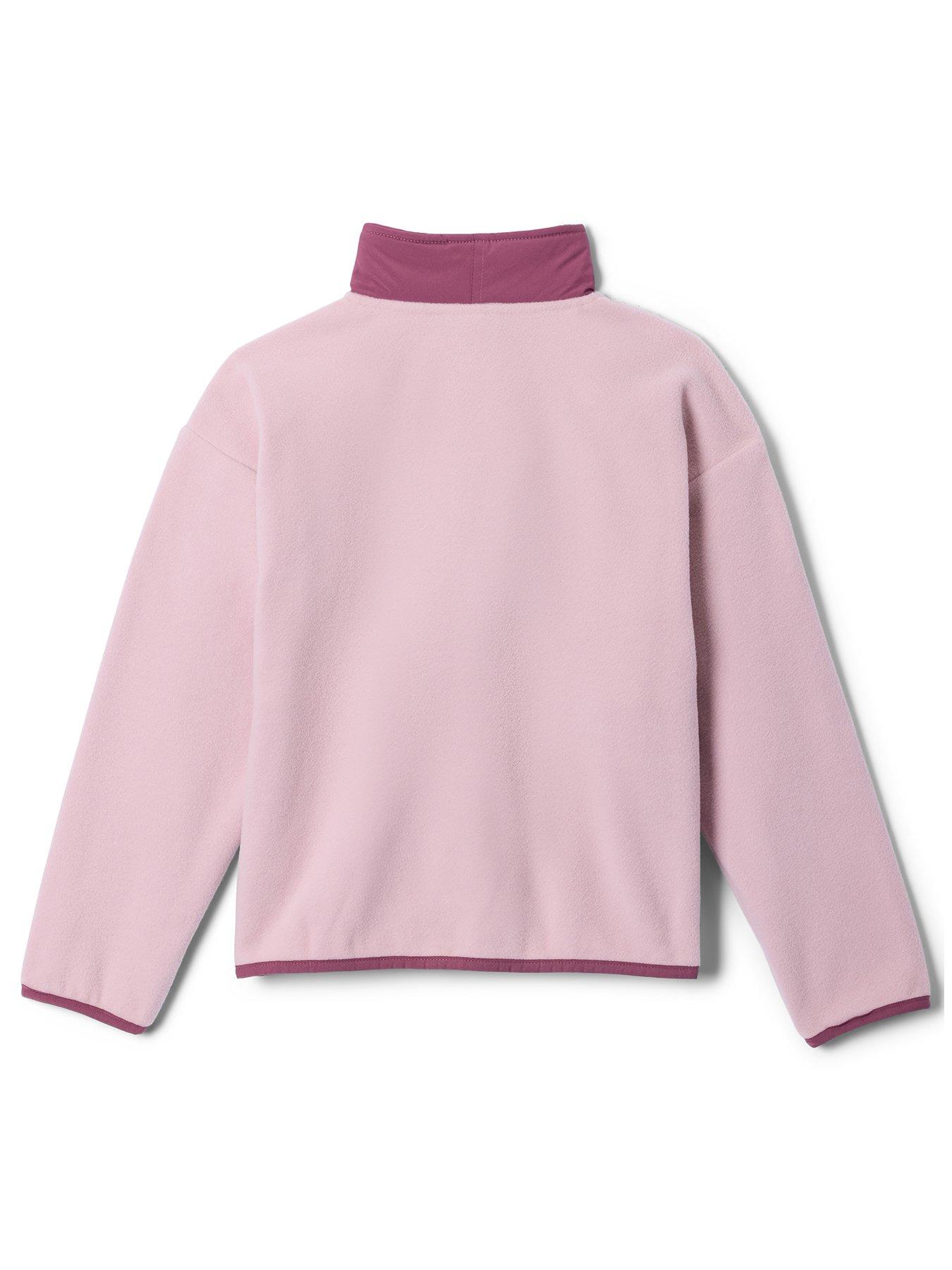 Image 2 of 2 of Columbia Girls Full Zip Soft Fleece High Collar Fleece Jacket - Pink