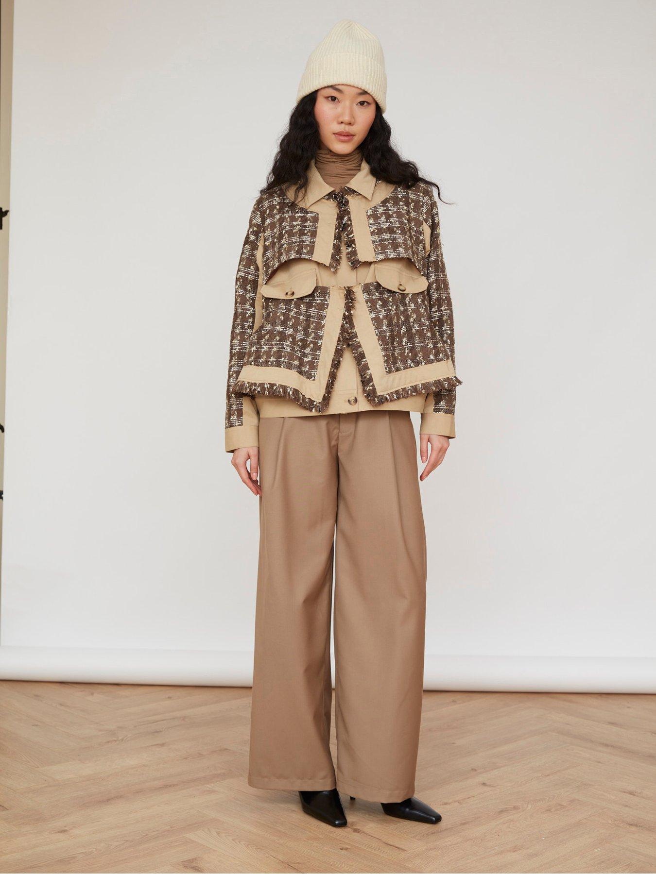 Image 1 of 5 of Jovonna London Vida Trousers - Brown
