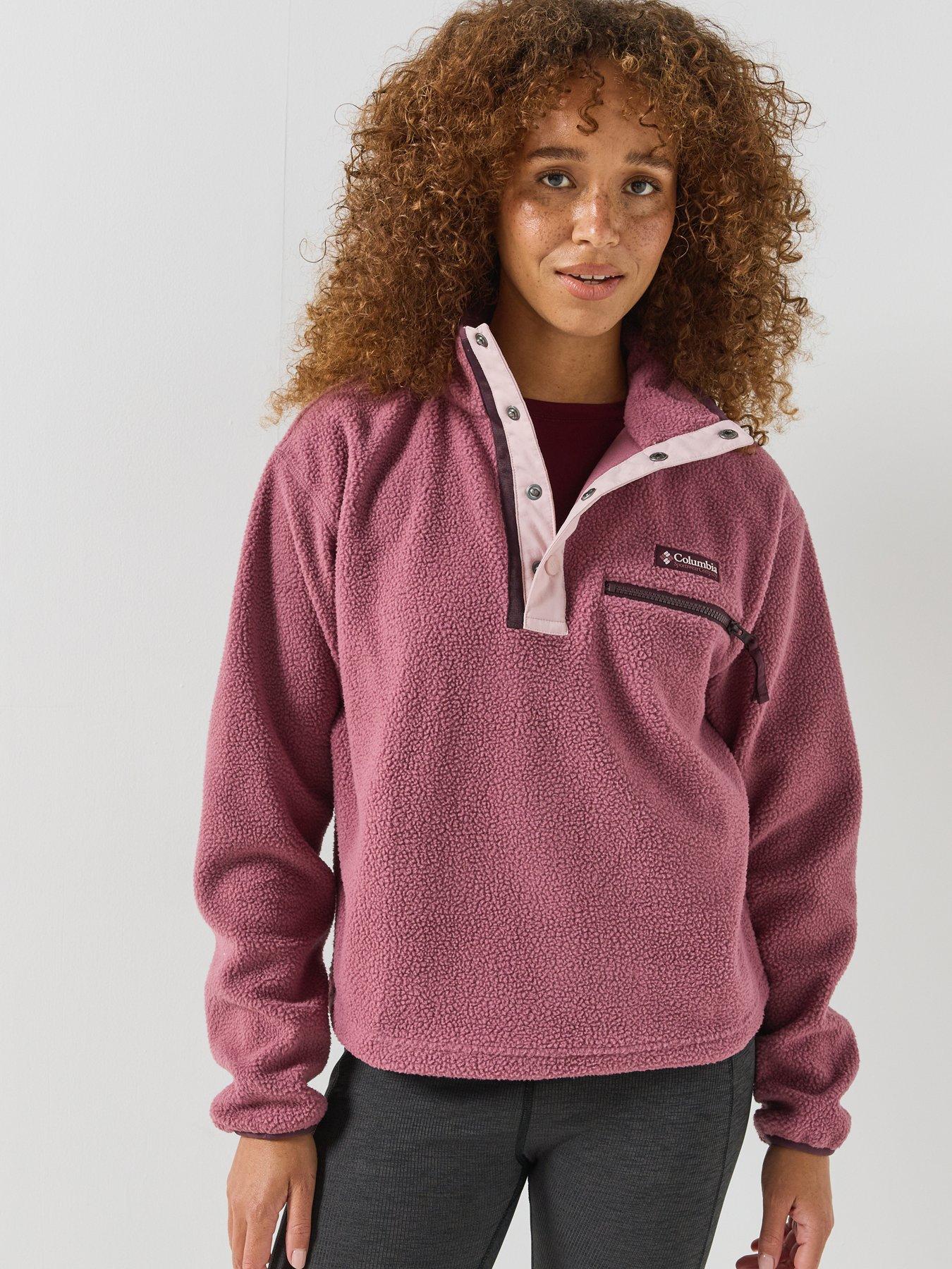 Image 1 of 6 of Columbia Womens Helvetia II Cropped Half Snap Fleece - Red