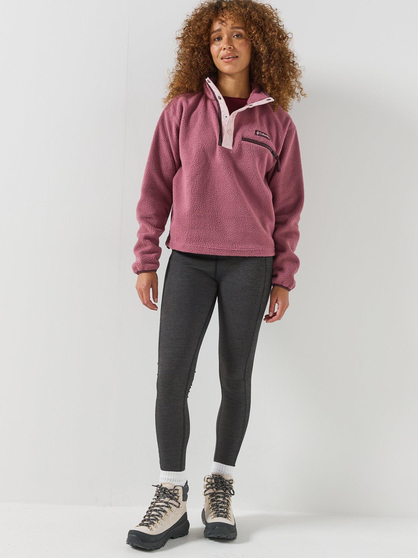 Image 3 of 6 of Columbia Womens Helvetia II Cropped Half Snap Fleece - Red