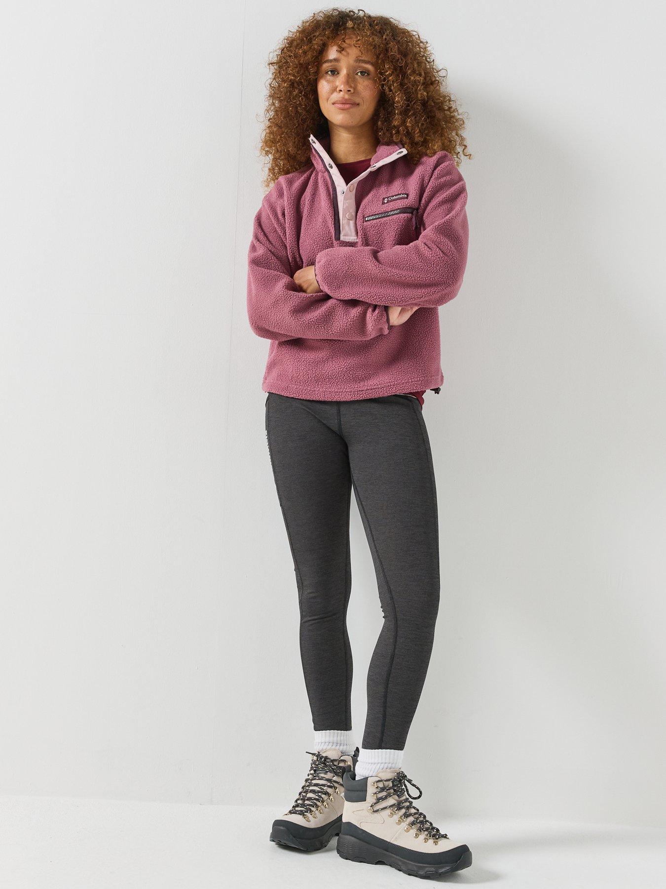 Image 4 of 6 of Columbia Womens Helvetia II Cropped Half Snap Fleece - Red