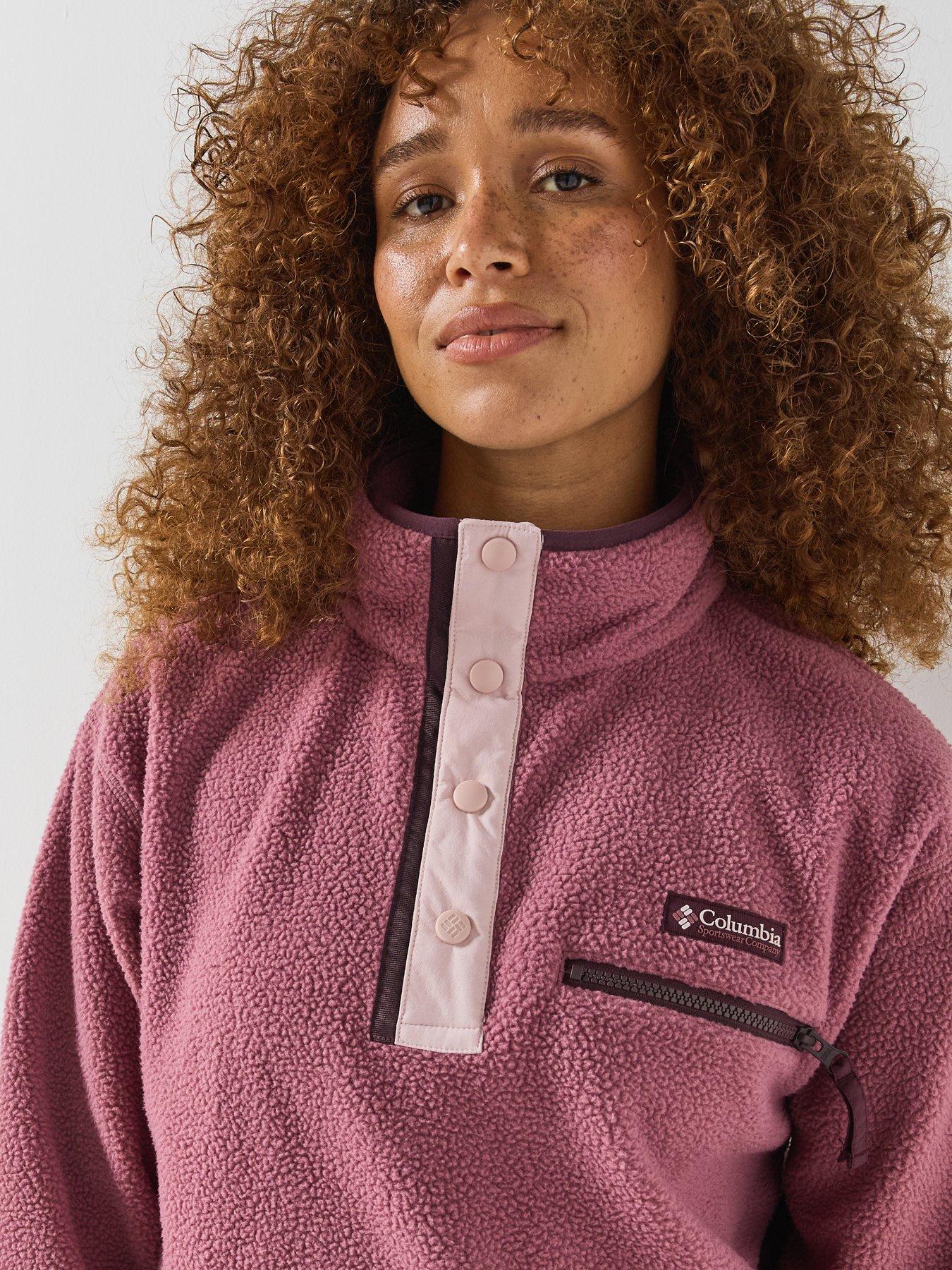 Image 6 of 6 of Columbia Womens Helvetia II Cropped Half Snap Fleece - Red