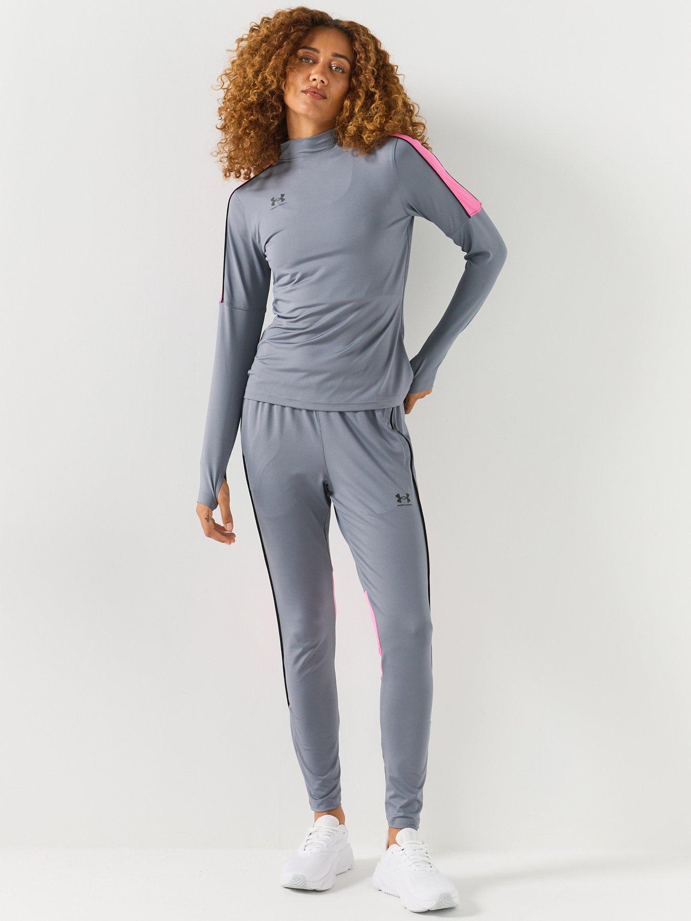 Image 3 of 6 of UNDER ARMOUR Womens Challenger 1/4 Zip Top - Titan Gray / Pink Frenzy / Black