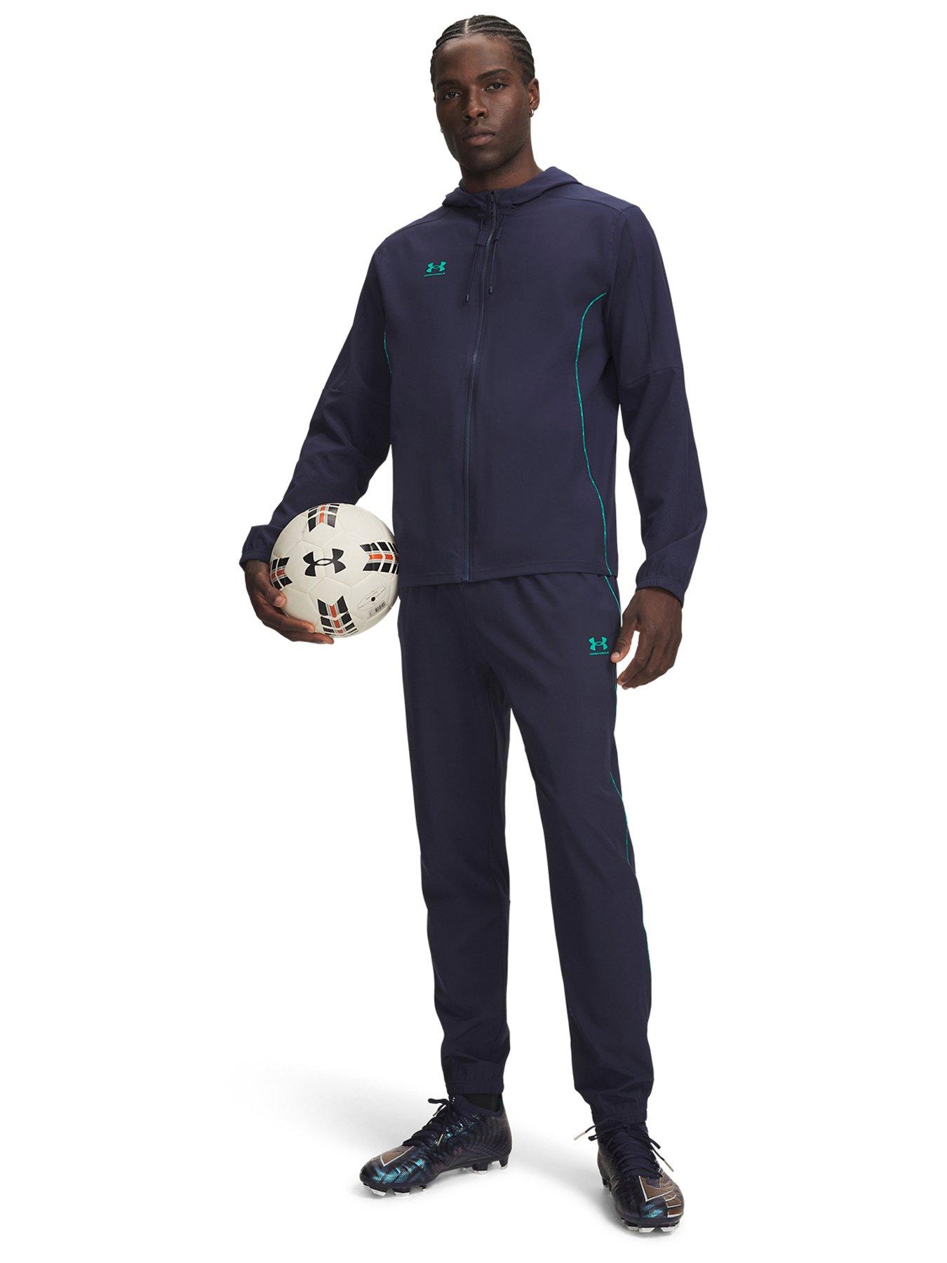 Image 1 of 4 of UNDER ARMOUR Mens Challenger Pro Full Zip Hooded Tracksuit Set - Navy