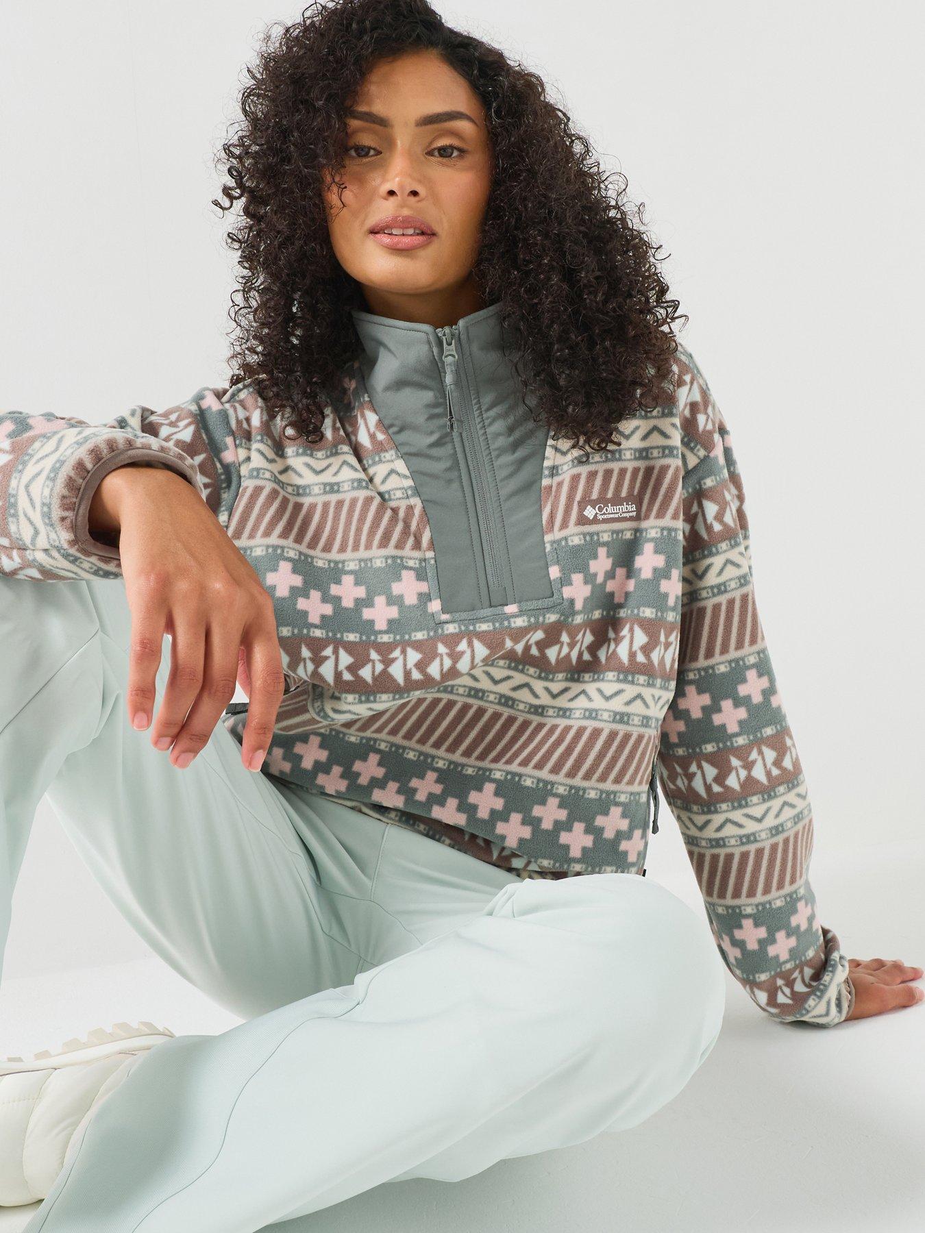 Image 1 of 6 of Columbia Columbia Womens Sequoia Grove II Printed Half Zip Fleece - Green