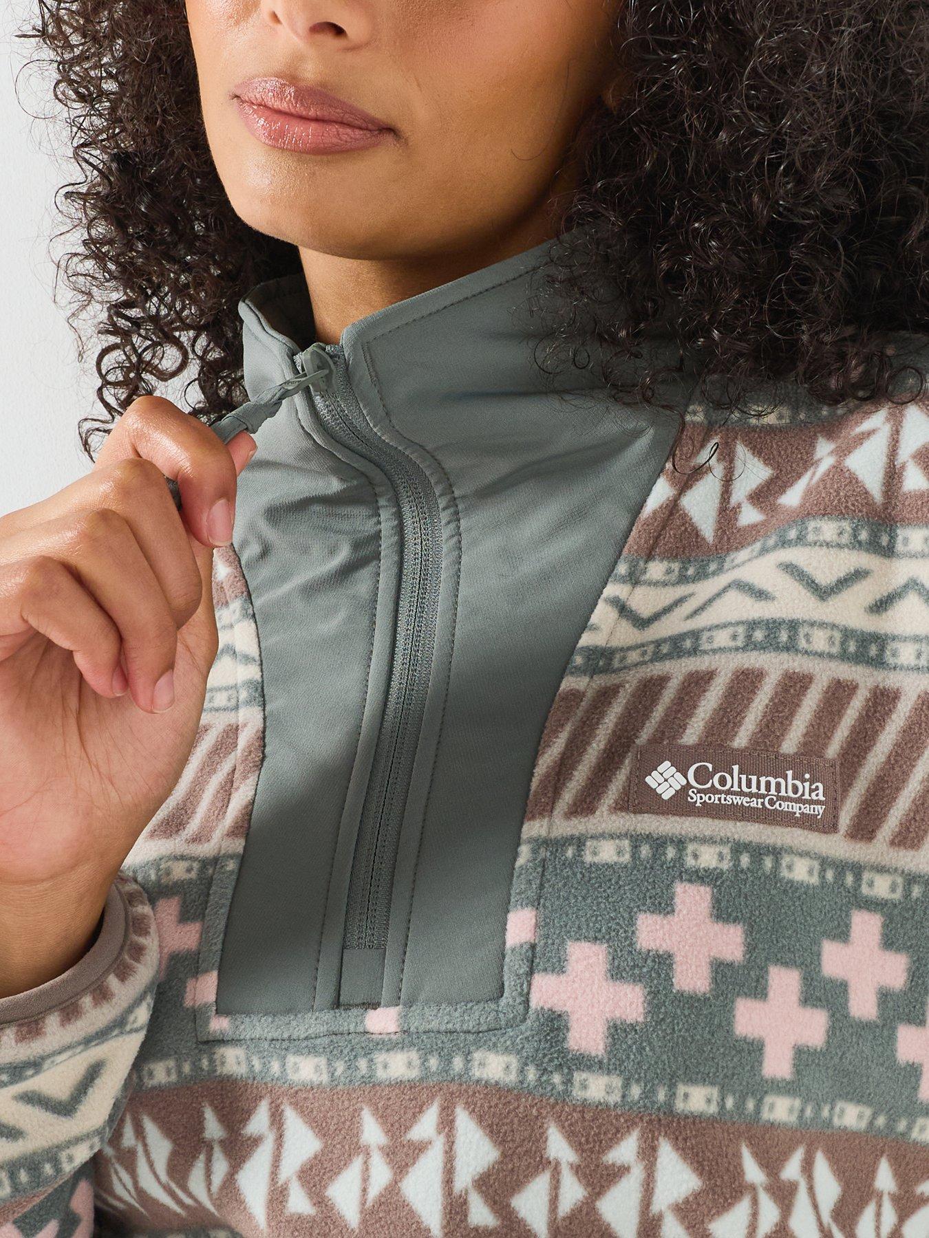 Image 4 of 6 of Columbia Columbia Womens Sequoia Grove II Printed Half Zip Fleece - Green