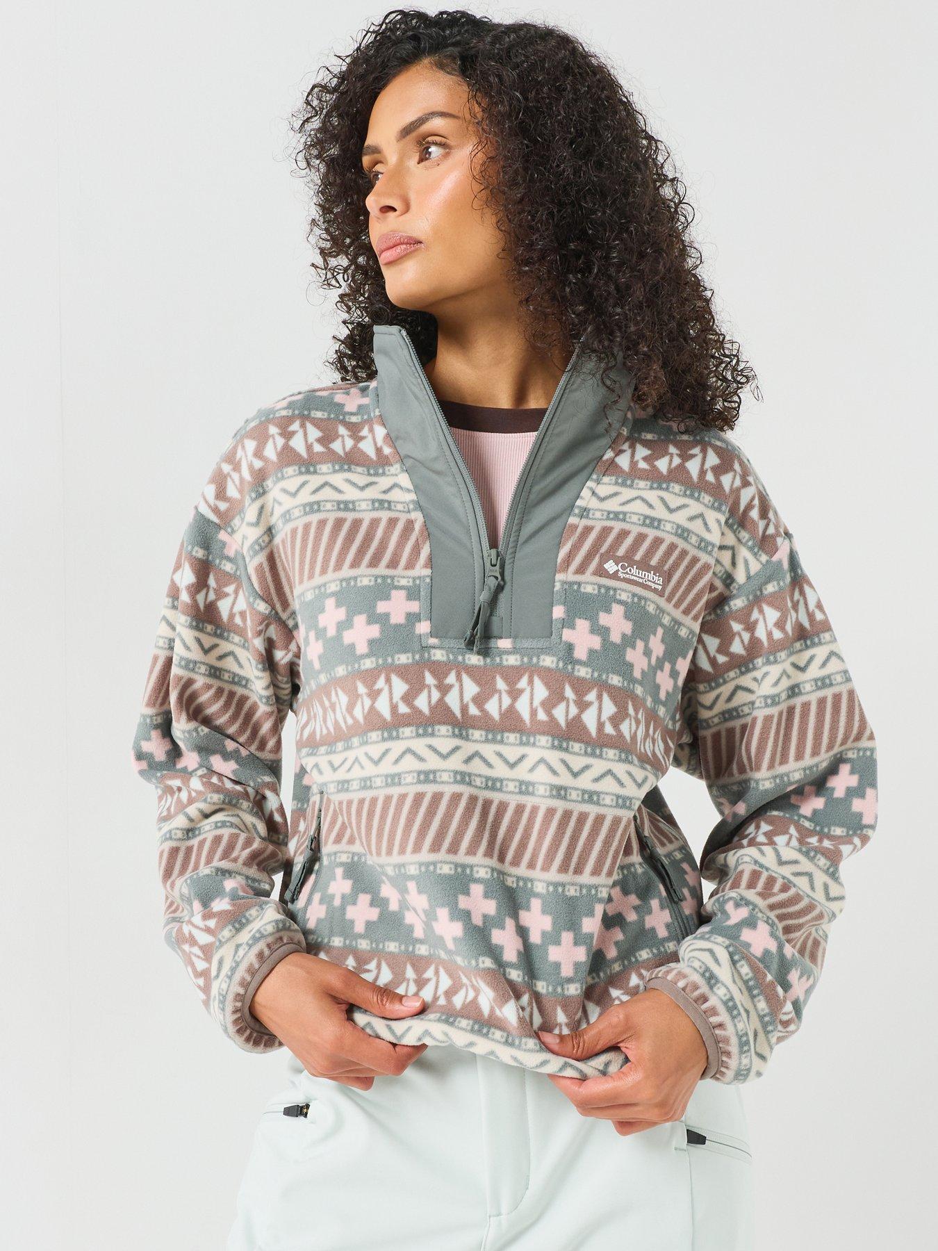 Image 6 of 6 of Columbia Columbia Womens Sequoia Grove II Printed Half Zip Fleece - Green