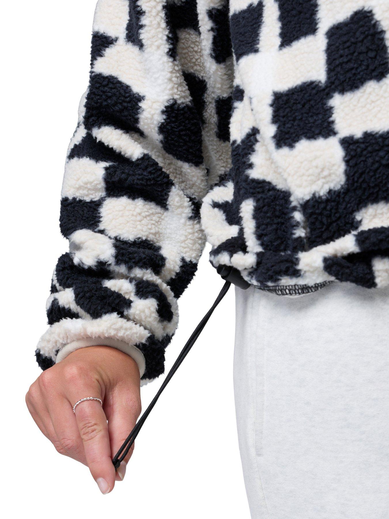 Image 6 of 6 of Columbia Womens Helvetia Ii Printed Cropped 1/2 Snap Fleece - Black