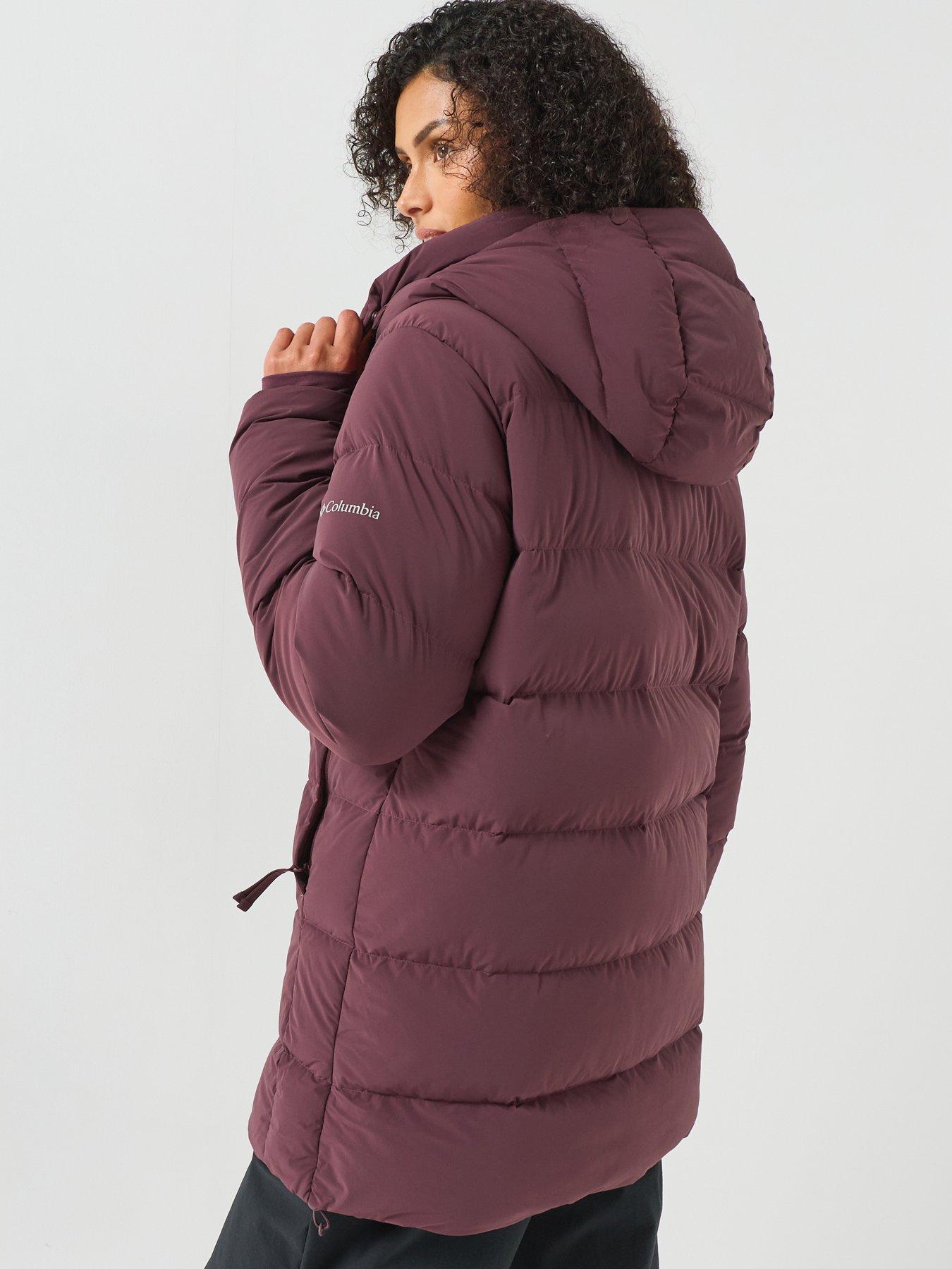 Image 2 of 6 of Columbia Womens Amaze Puff Mid Hooded Down Padded Jacket - Purple