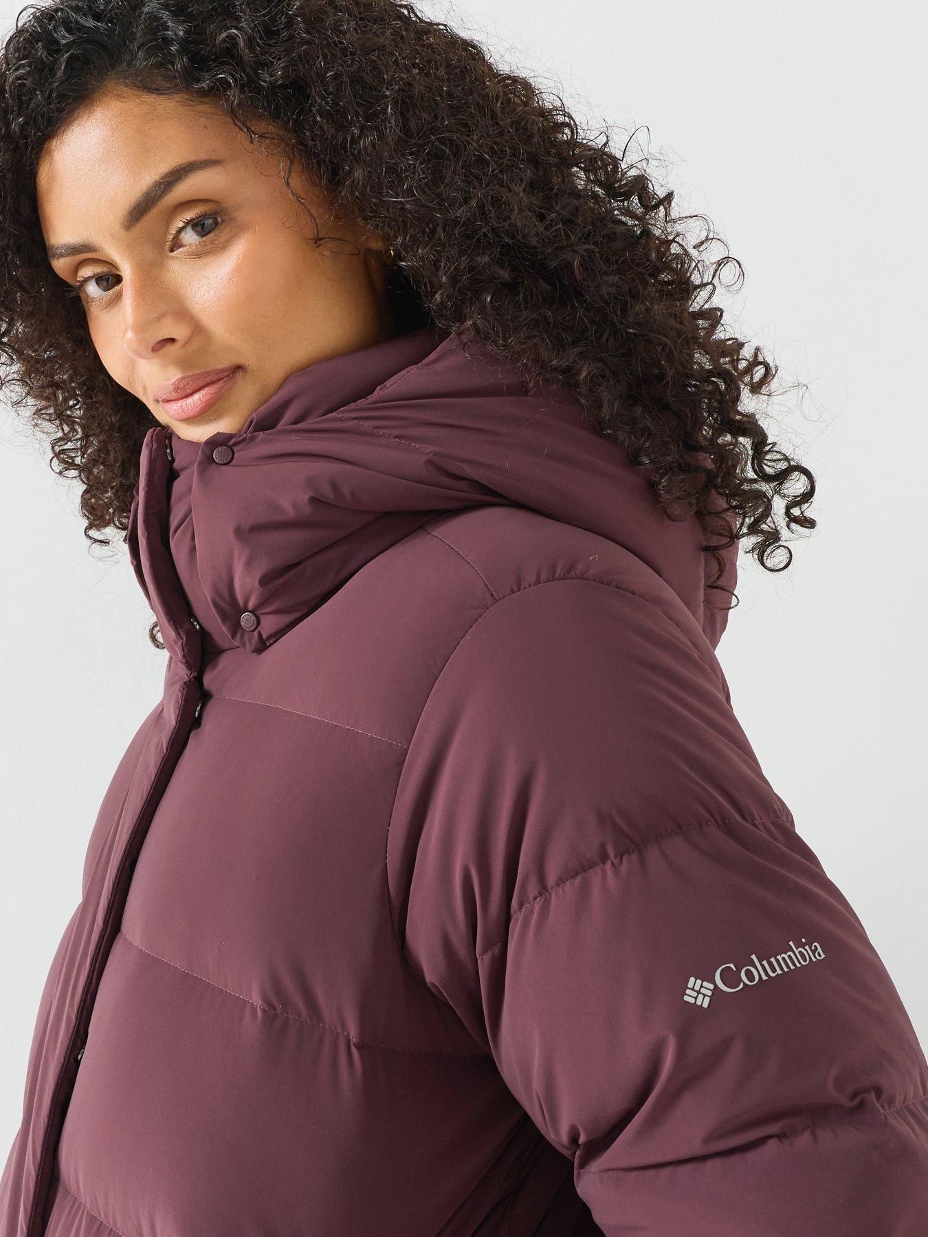 Image 5 of 6 of Columbia Womens Amaze Puff Mid Hooded Down Padded Jacket - Purple