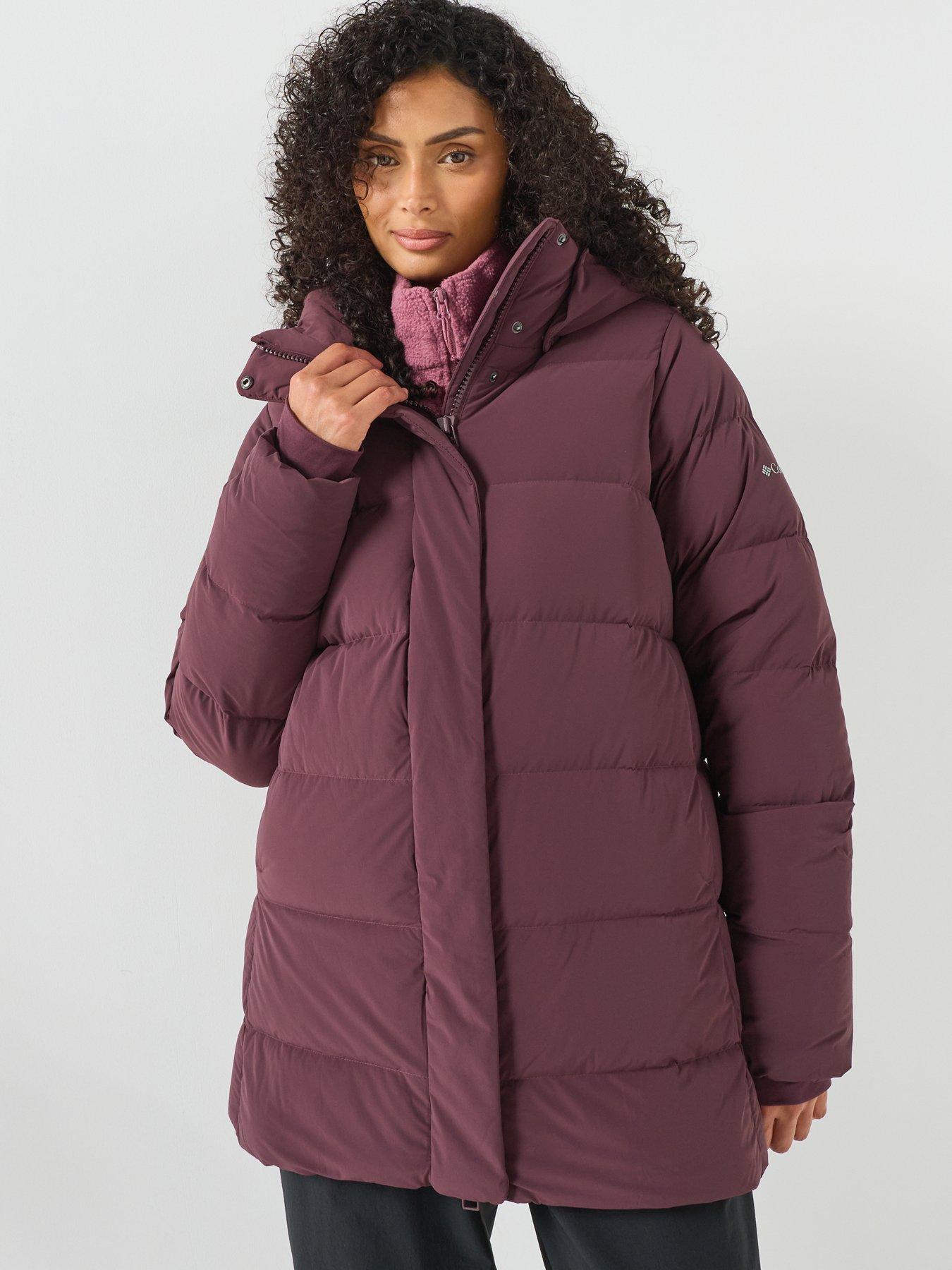 Image 6 of 6 of Columbia Womens Amaze Puff Mid Hooded Down Padded Jacket - Purple