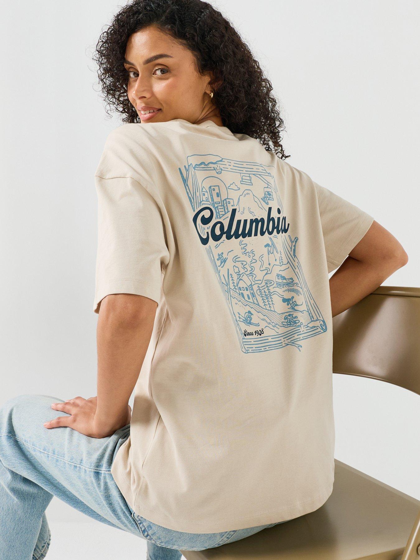 Columbia Women's Heavyweight Graphic T-Shirt - Beige
