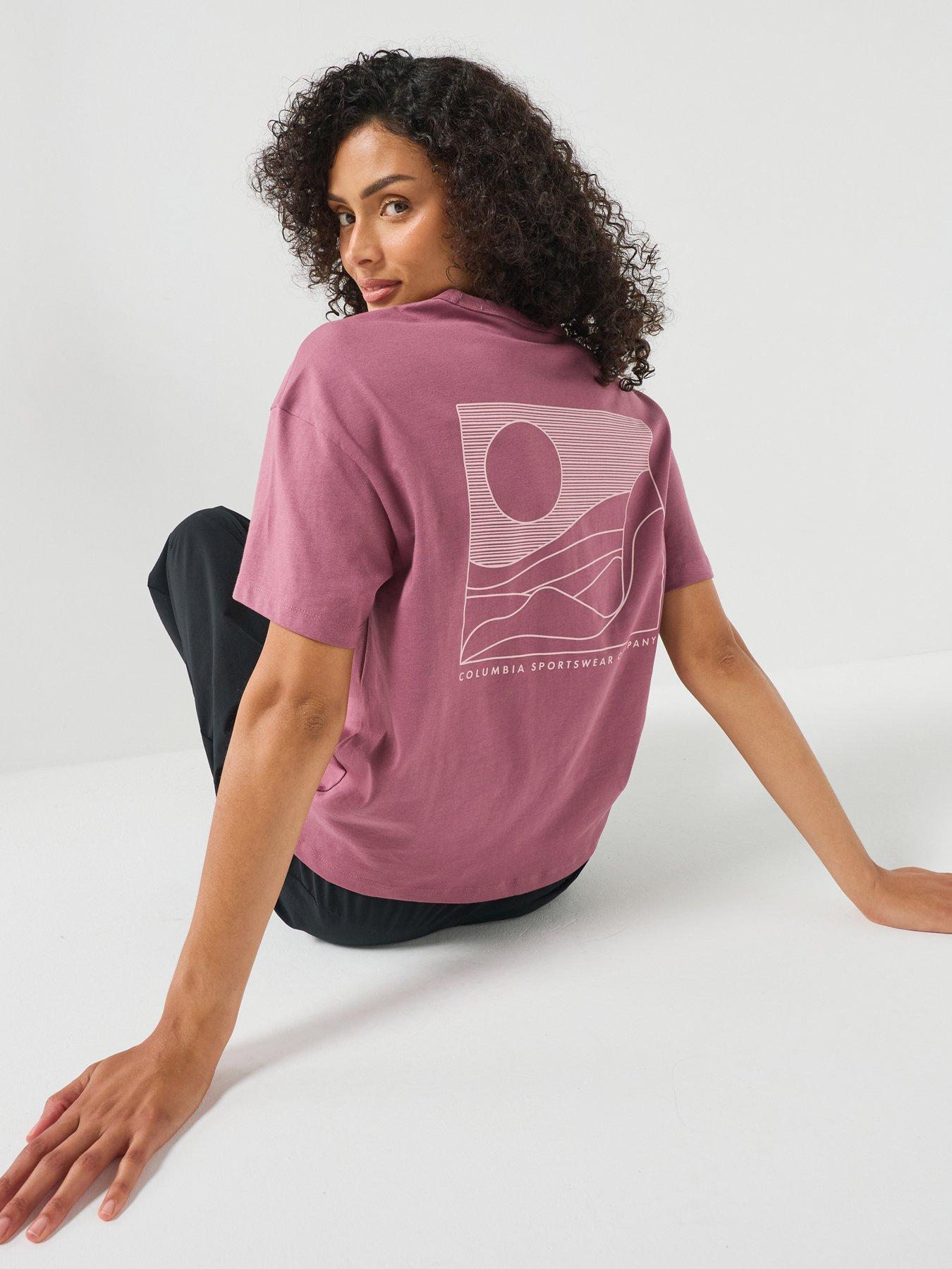 Columbia Women's Heavyweight Graphic T-Shirt - Purple