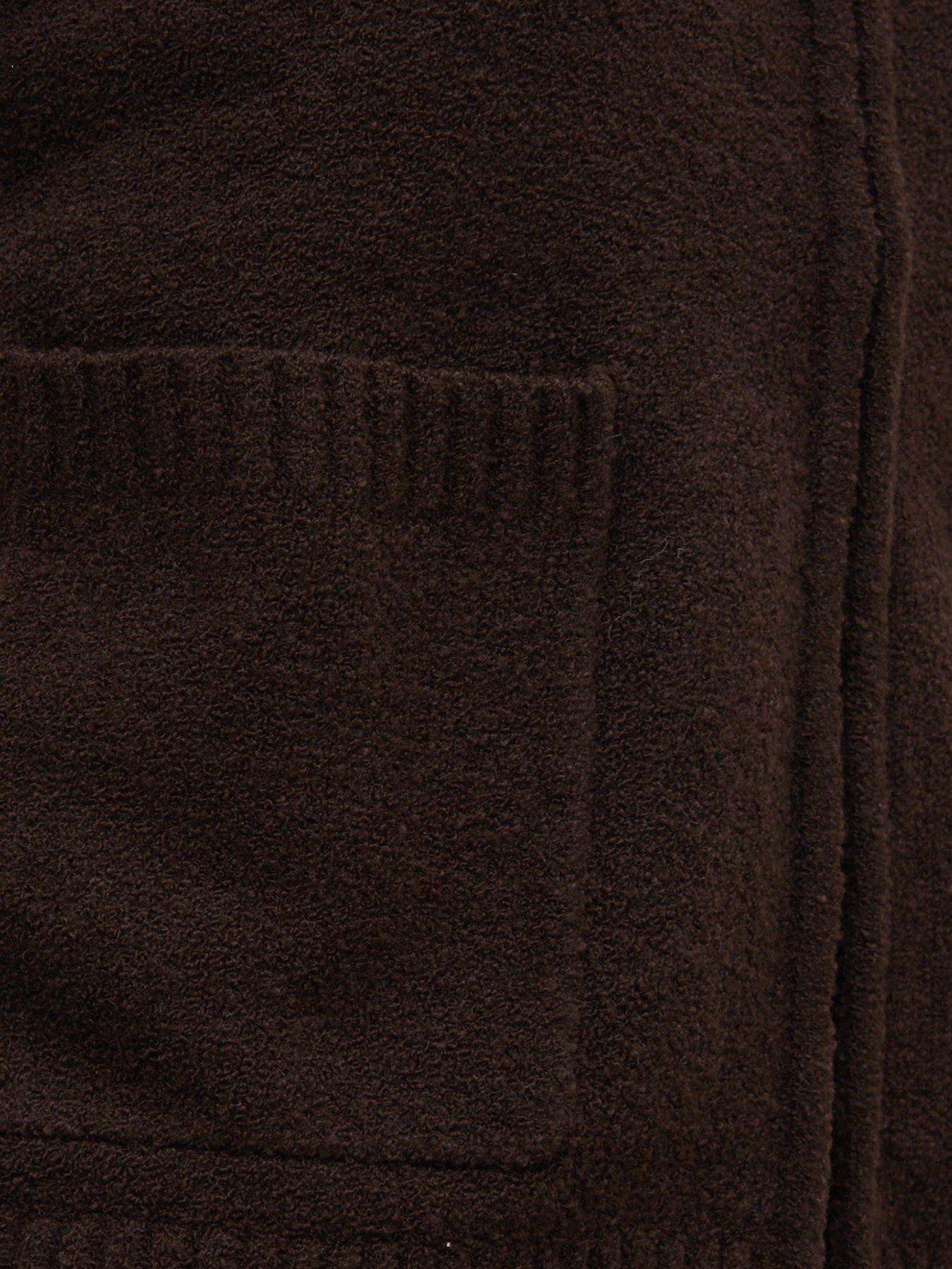Image 4 of 5 of Pretty Lavish Camille Zip Through Knit Bomber Jacket - Brown
