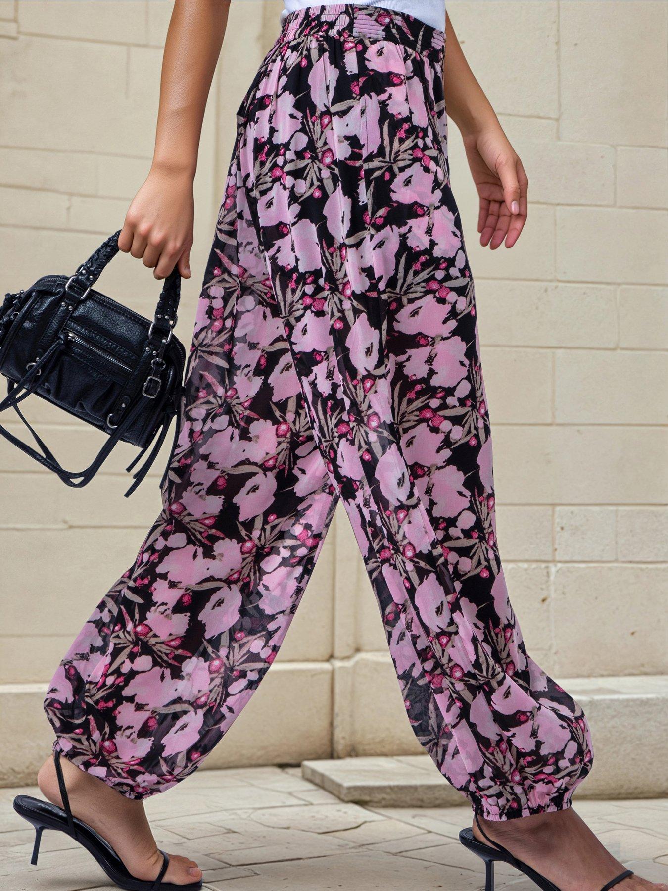 Religion Floral Prime Print Pink Balloon Helena Trousers
