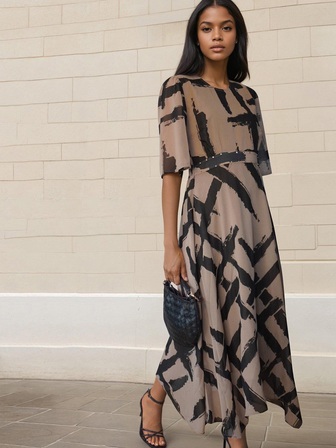 Religion Abstract Selvage Coco Print Solstice Tea Dress