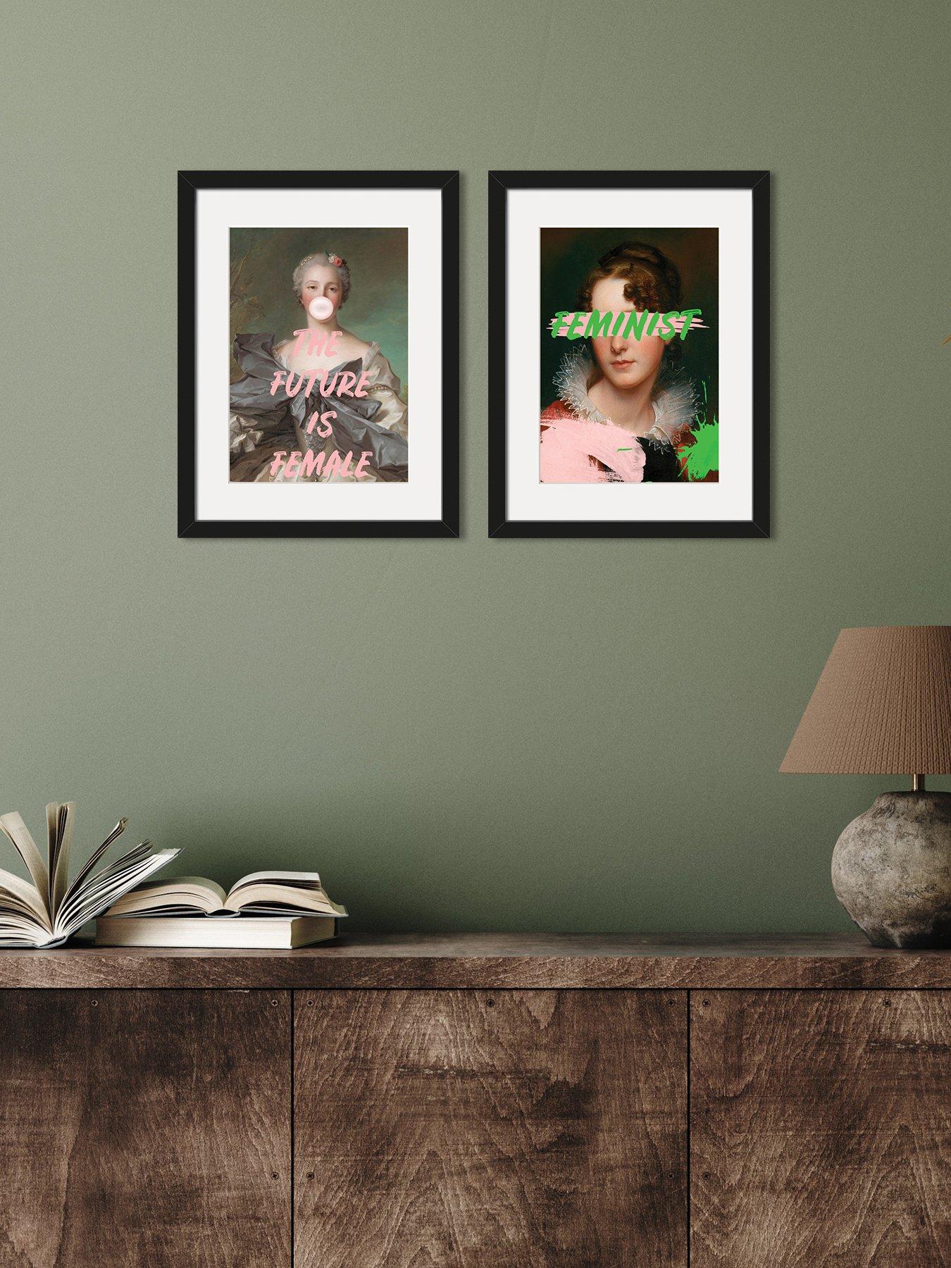 Modern Her' Set Of 2 Framed Art 30x40cms