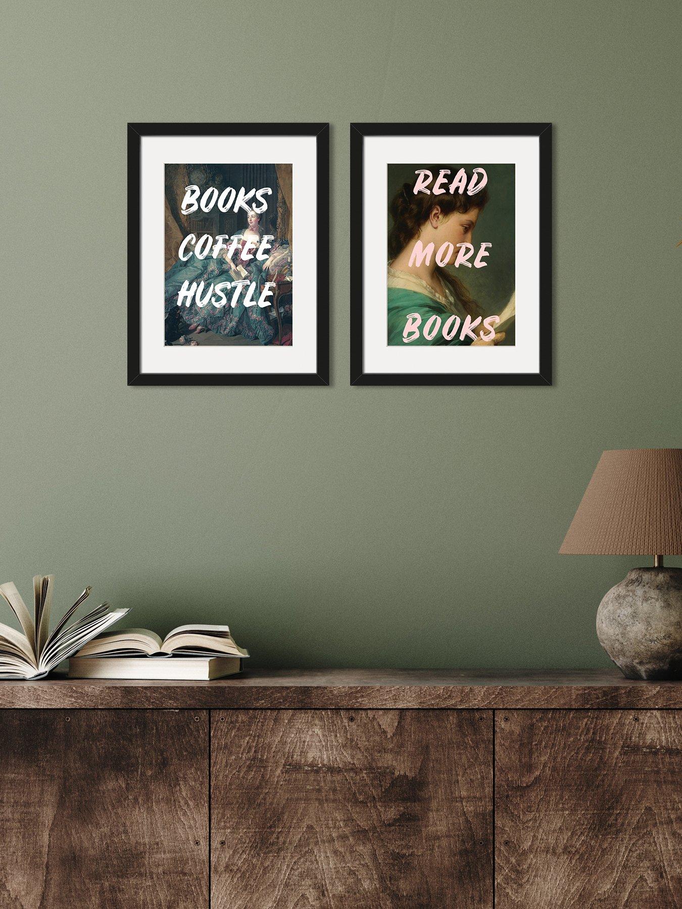 The Reading Ritual' Set Of 2 Framed Art 30x40cms