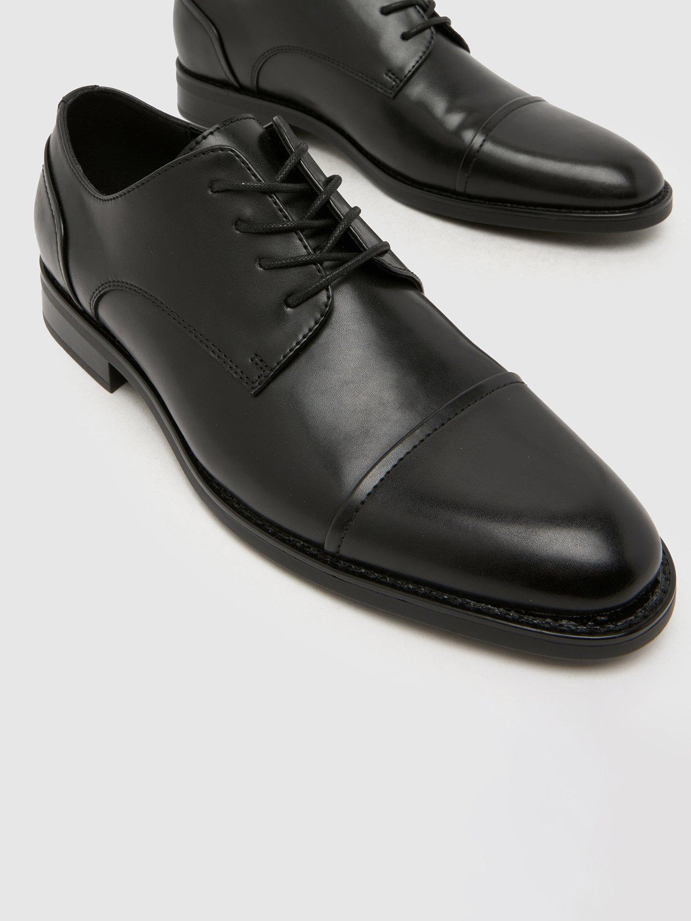Image 4 of 4 of Schuh Rocket Toe Cap Lace Up Derby Shoe - Black
