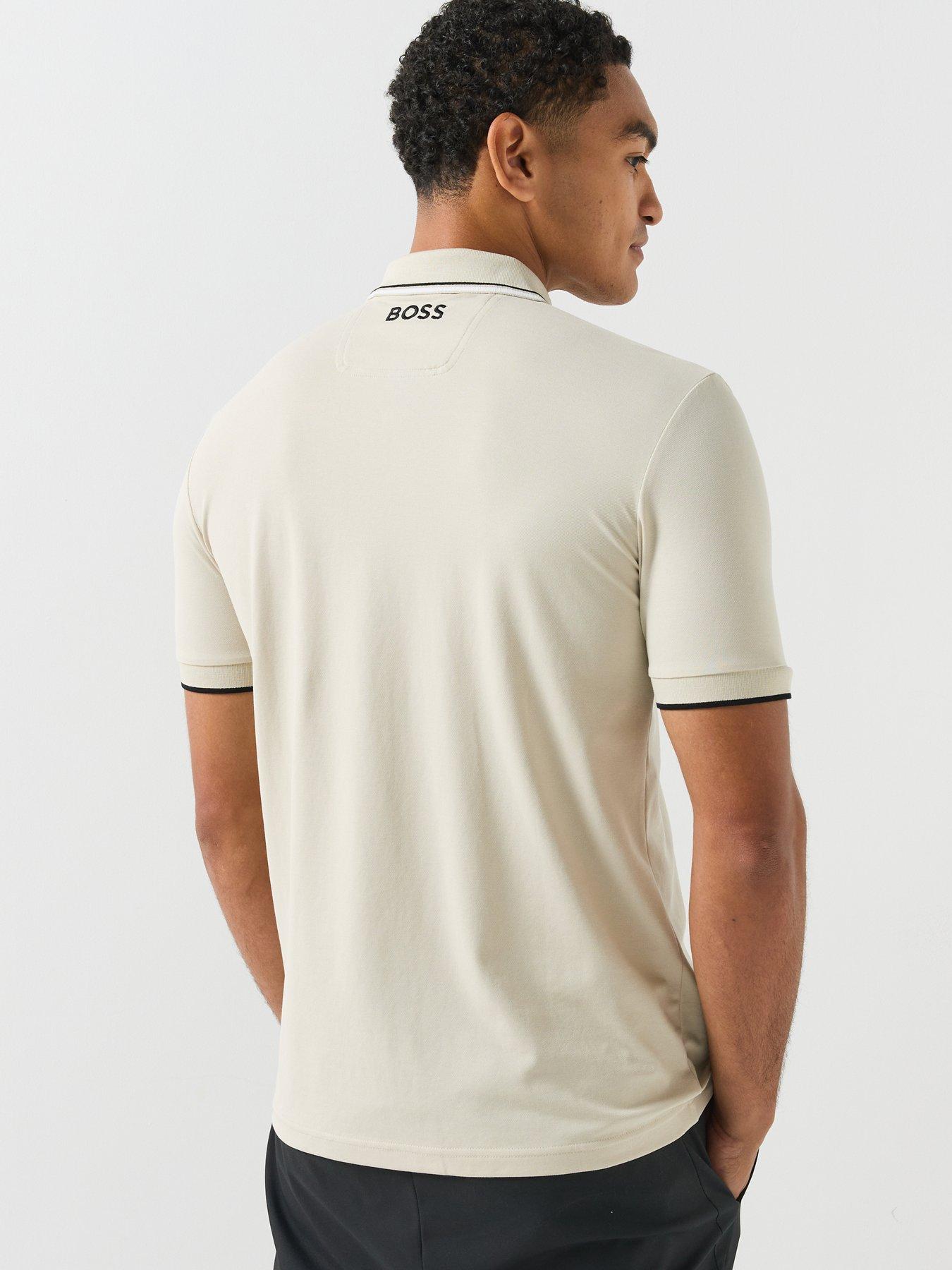 Image 2 of 6 of BOSS Mens Golf Paddy Pro Polo Shirt - Beige