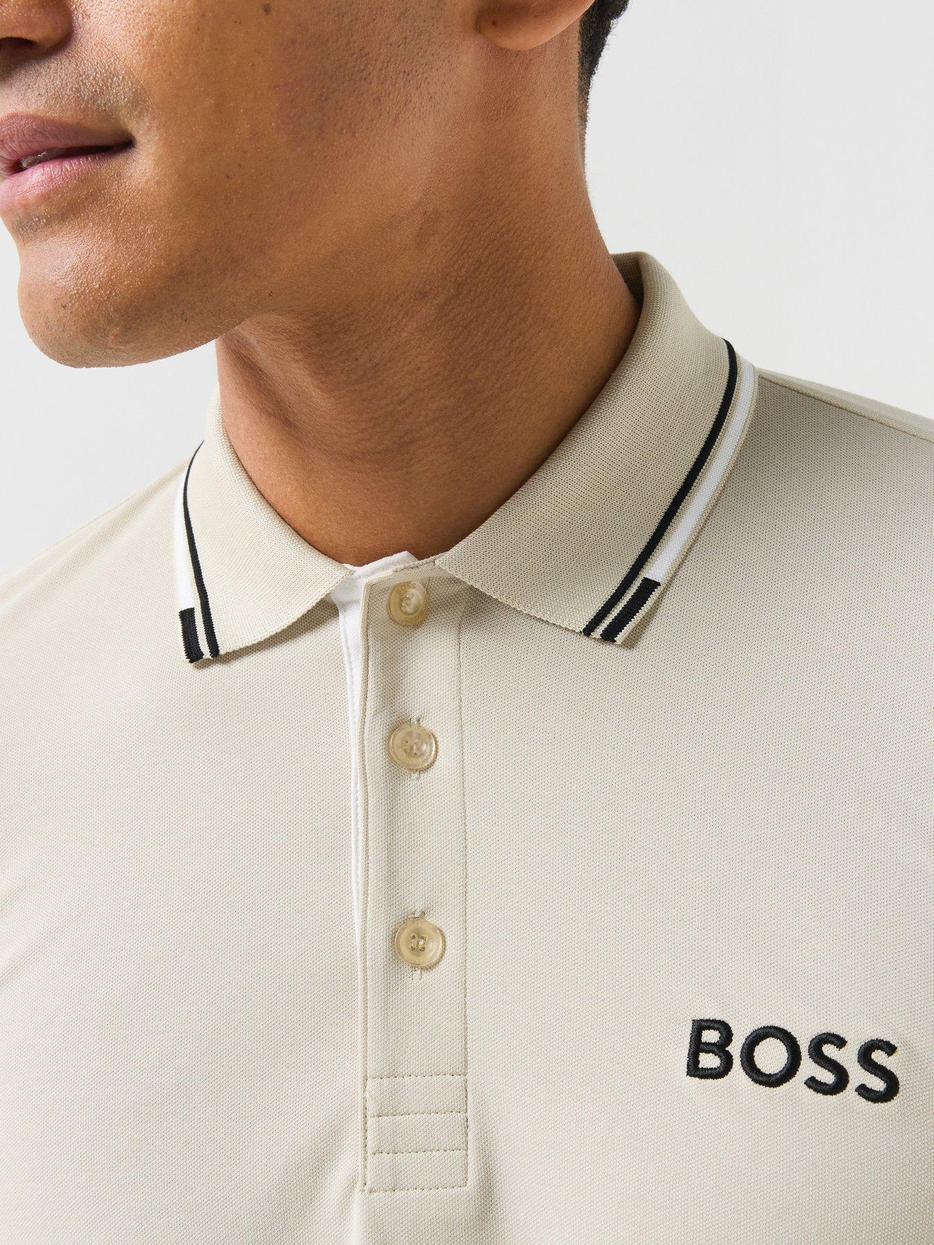 Image 4 of 6 of BOSS Mens Golf Paddy Pro Polo Shirt - Beige