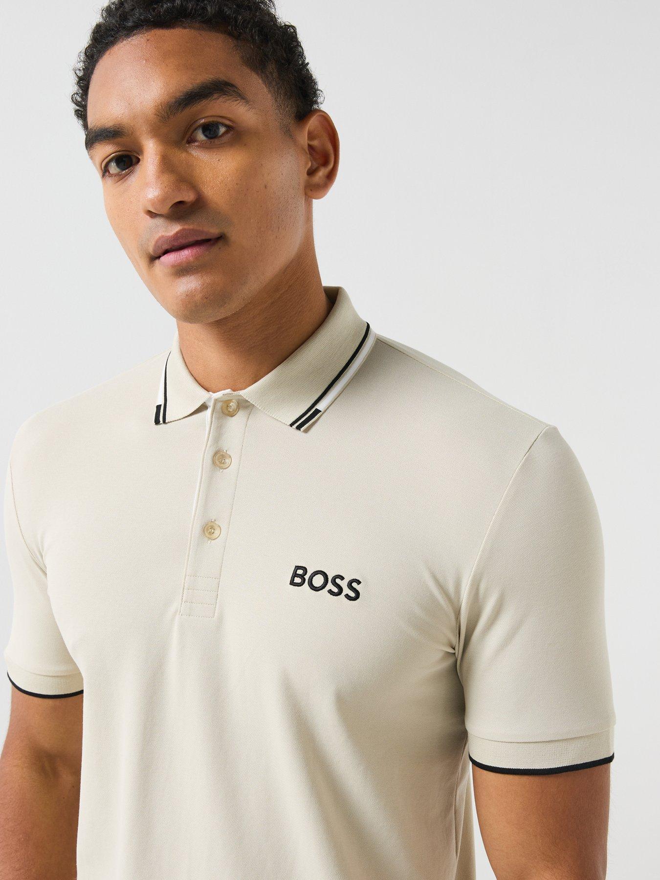 Image 6 of 6 of BOSS Mens Golf Paddy Pro Polo Shirt - Beige