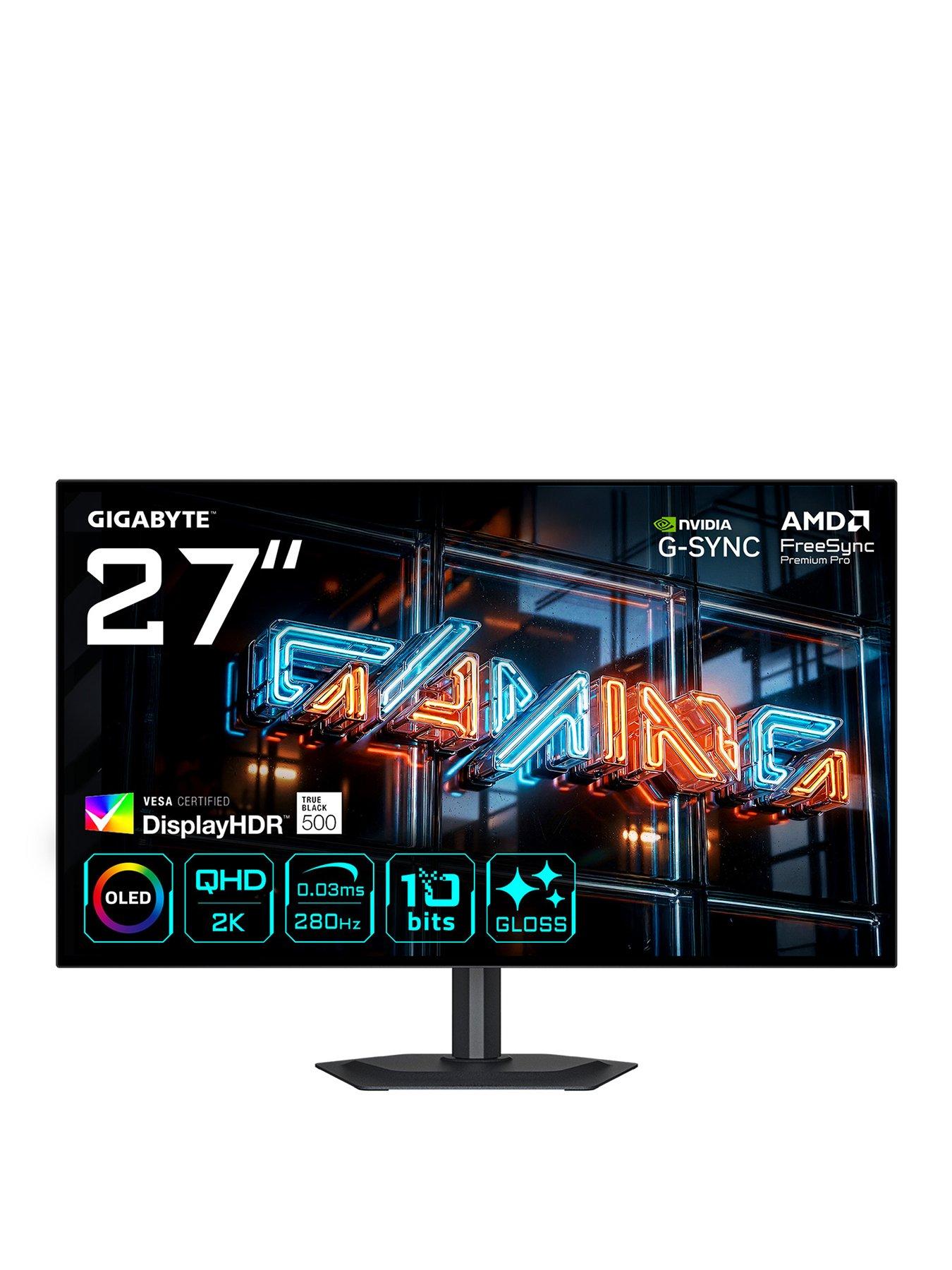 GIGABYTE MO27Q28GR WOLED 2K QHD Gaming Monitor - 280Hz, 0.03ms, FreeSync Premium Pro, G-SYNC Compatible, VESA DisplayHDR True Black 500