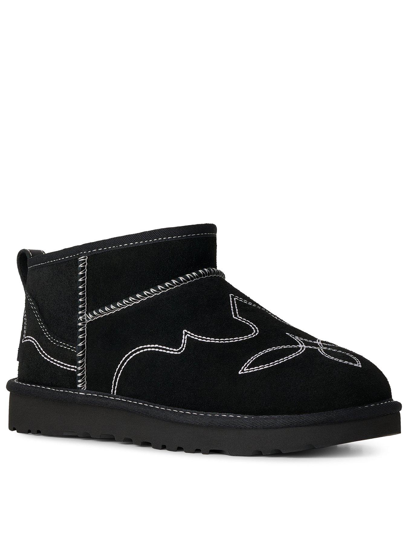 Image 1 of 6 of UGG Womens Classic Ultra Mini Western - Black
