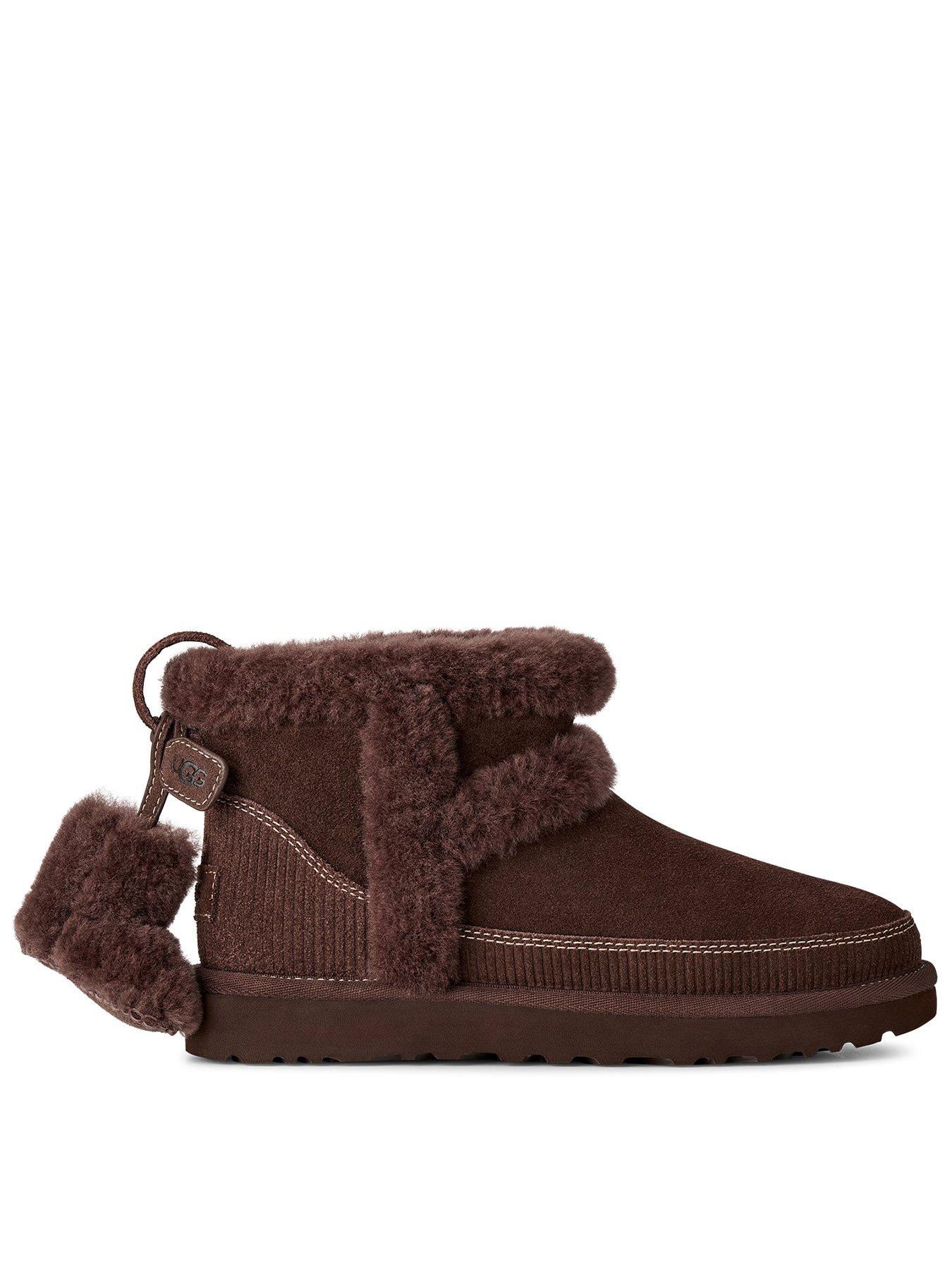 Image 1 of 4 of UGG Womens Classic Mini Heritage Warm Lined Slip-On Boots - Burnt Cedar