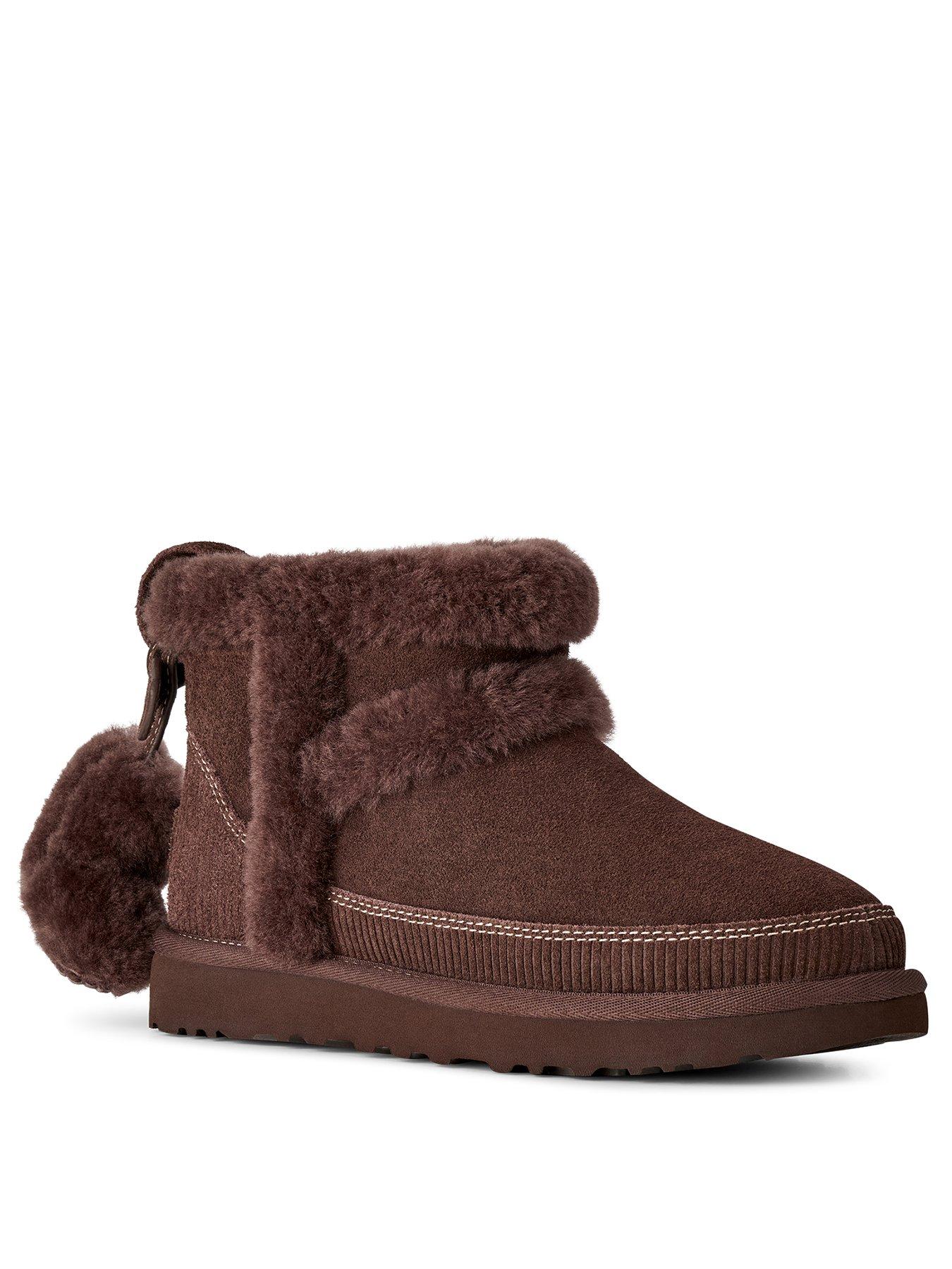 Image 2 of 4 of UGG Womens Classic Mini Heritage Warm Lined Slip-On Boots - Burnt Cedar