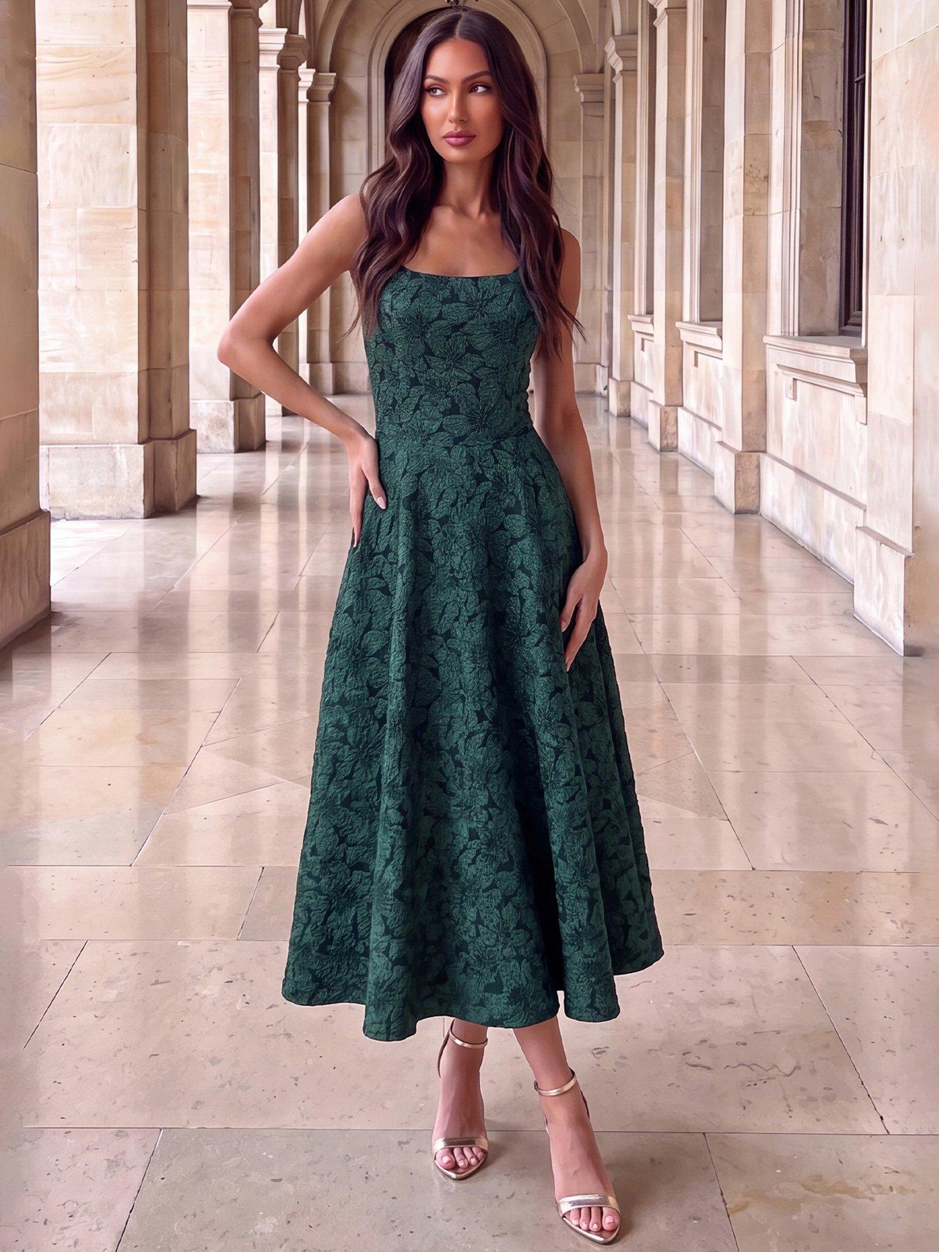 green dress for wedding reception Guest Attire: Elegant Ways to Style It elegant green gown main image 1