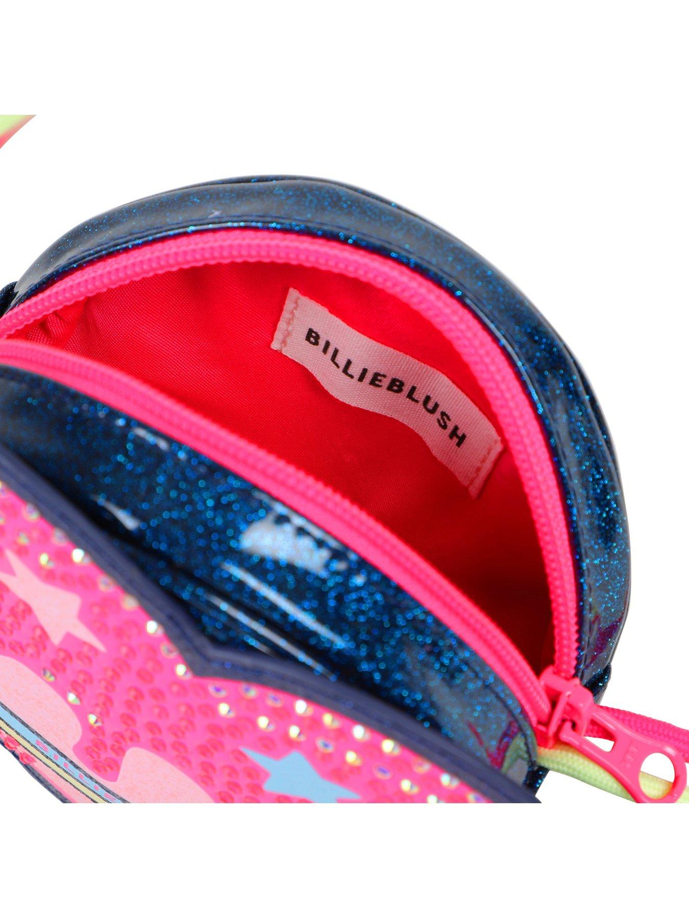 Image 3 of 5 of Billieblush Girls Heart Sequin-Effect Adjustable Strap Crossbody Bag - Navy