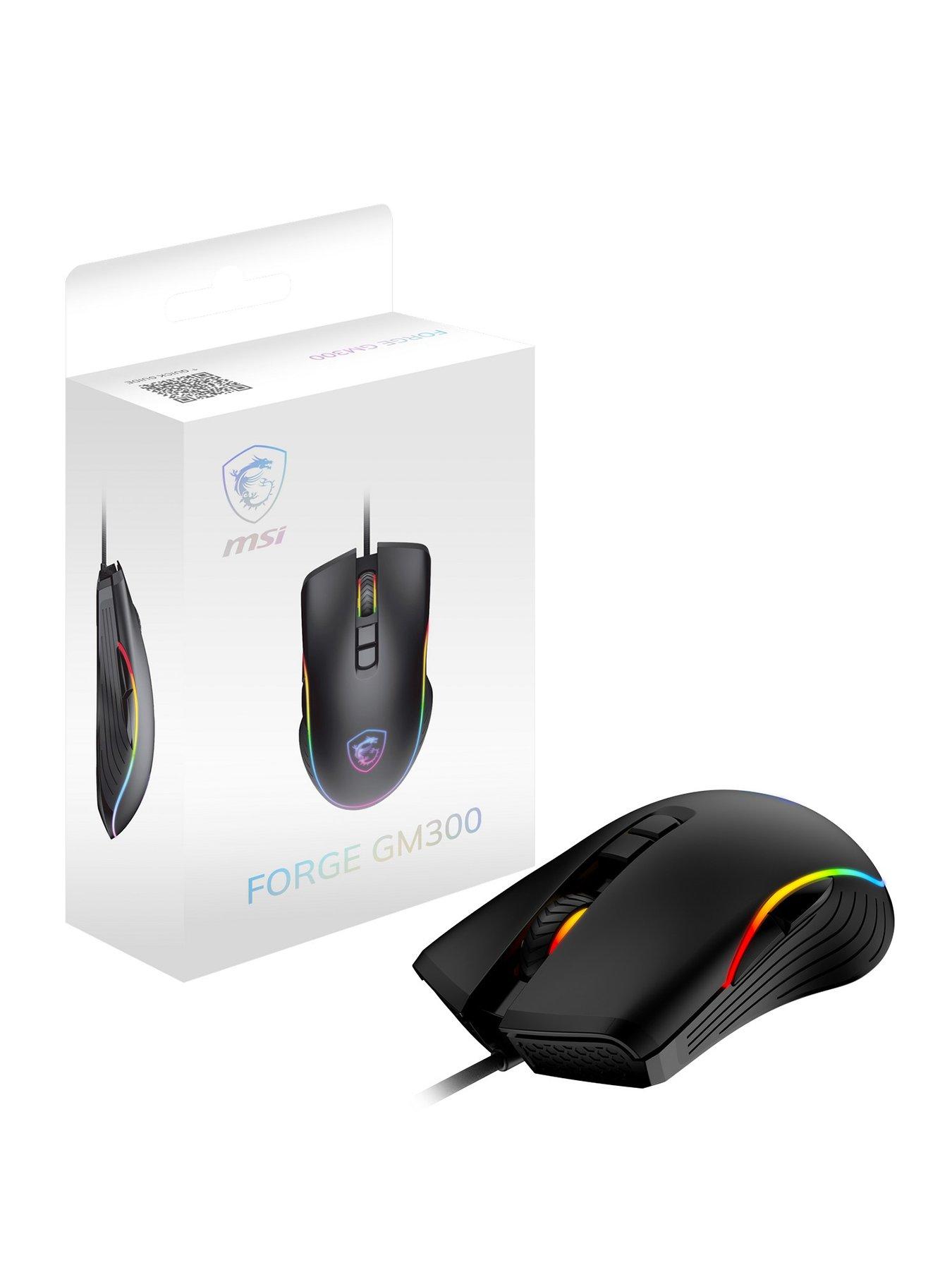 Msi Forge Gm300 Optical Rgb Gaming Mouse - Black