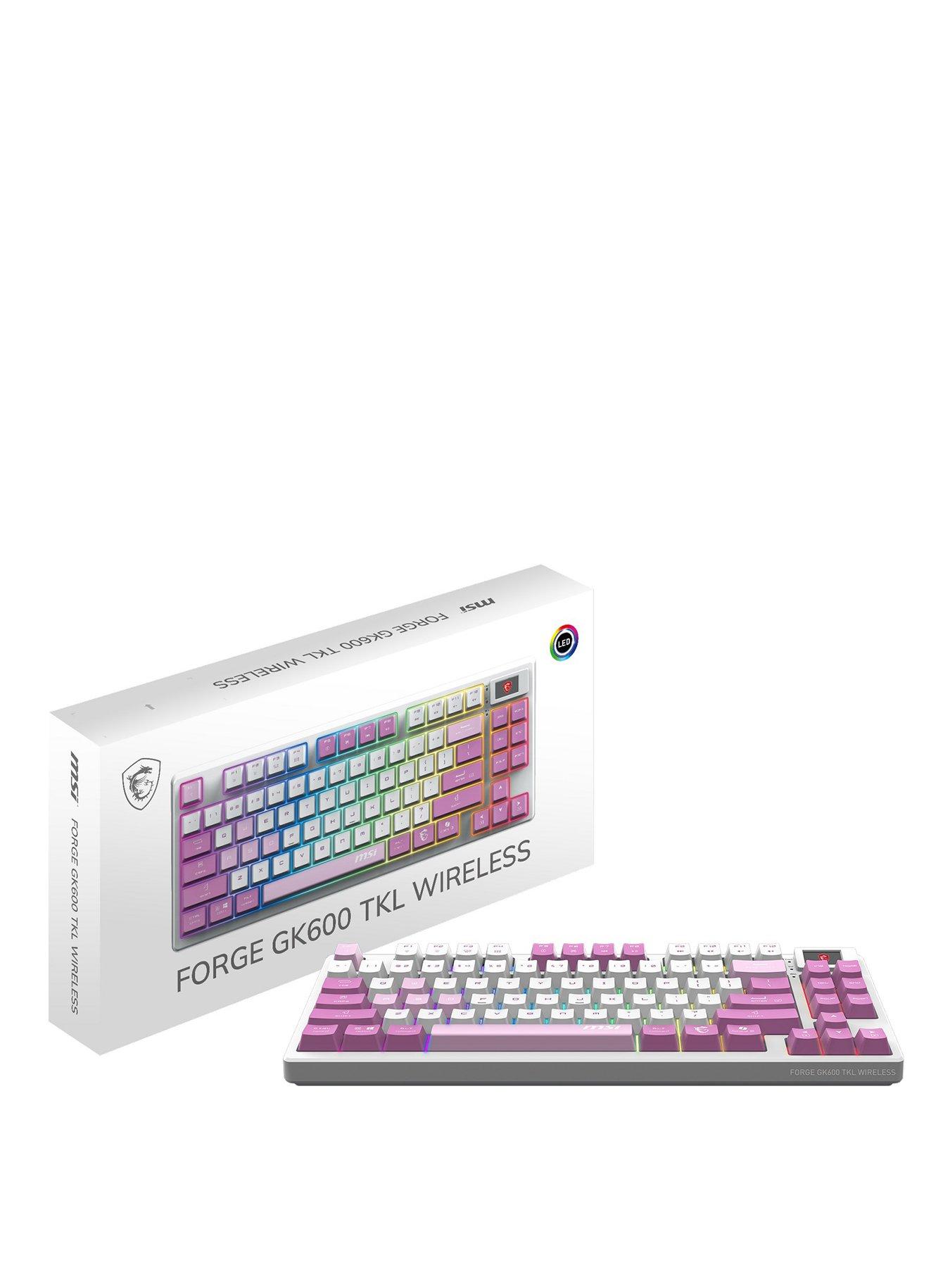 MSI Forge GK600 TKL Wireless RGB Mechanical Gaming Keyboard - Violet
