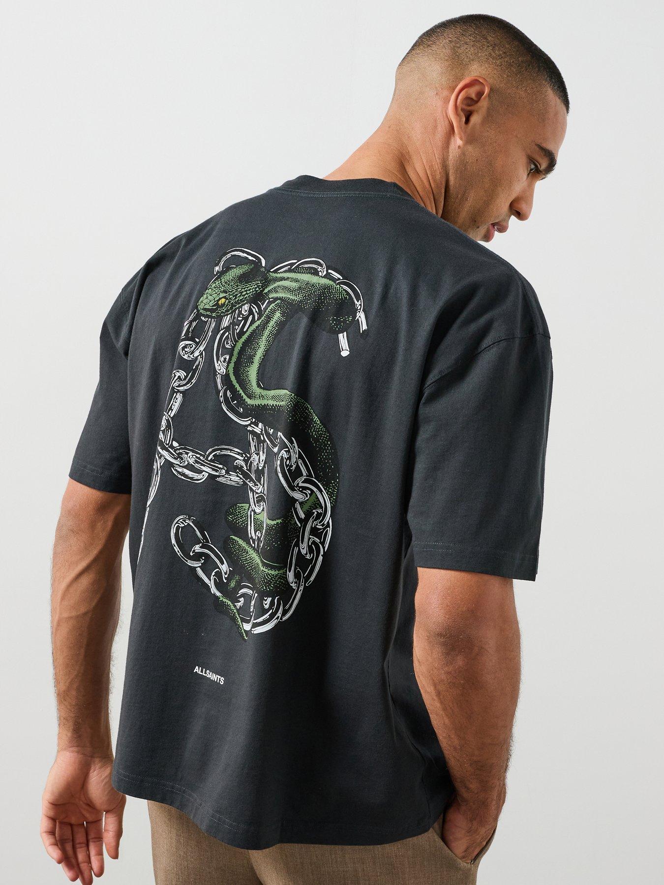 Image 1 of 6 of AllSaints Linx Graphic T-Shirt - Black