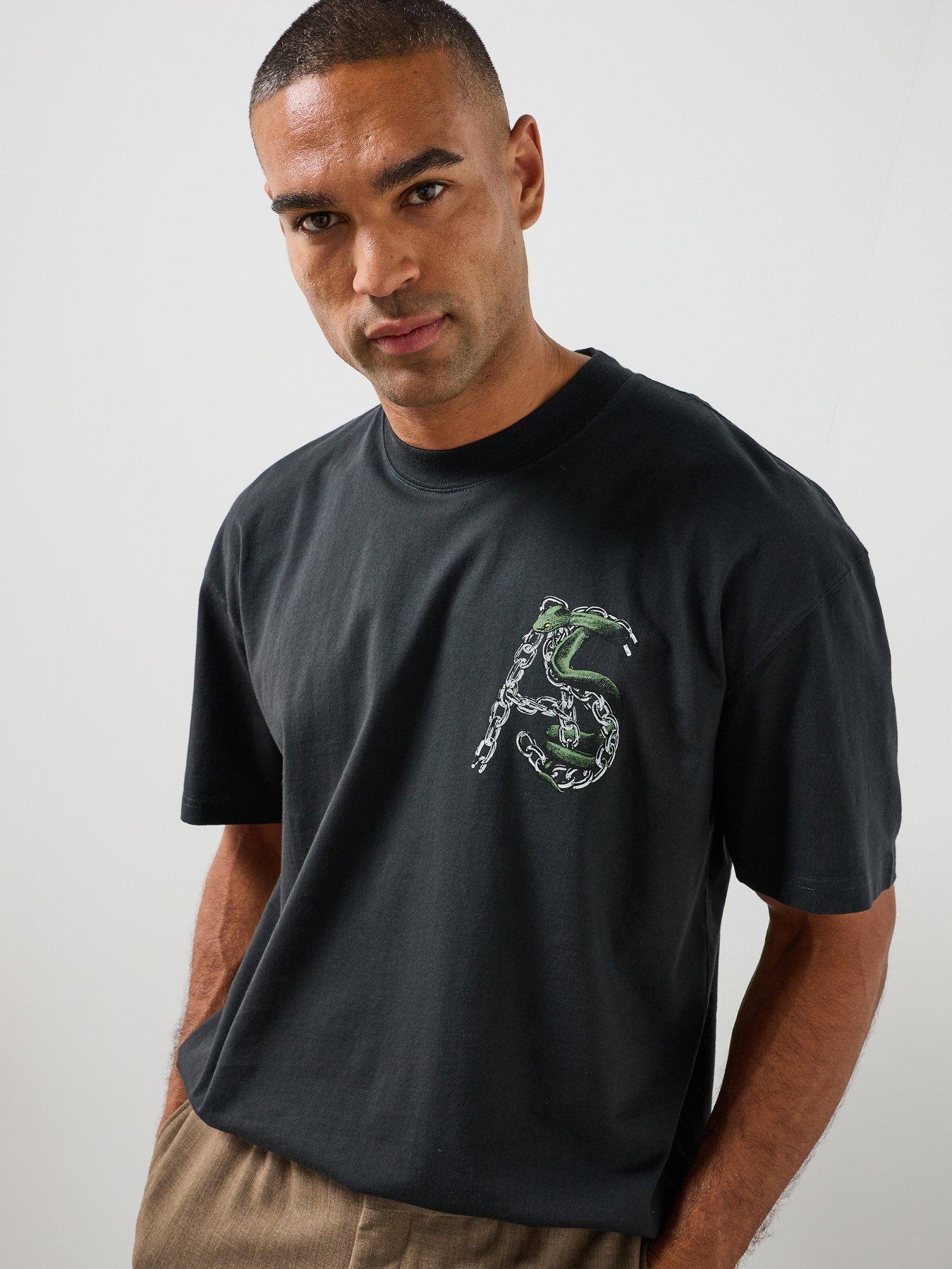 Image 2 of 6 of AllSaints Linx Graphic T-Shirt - Black