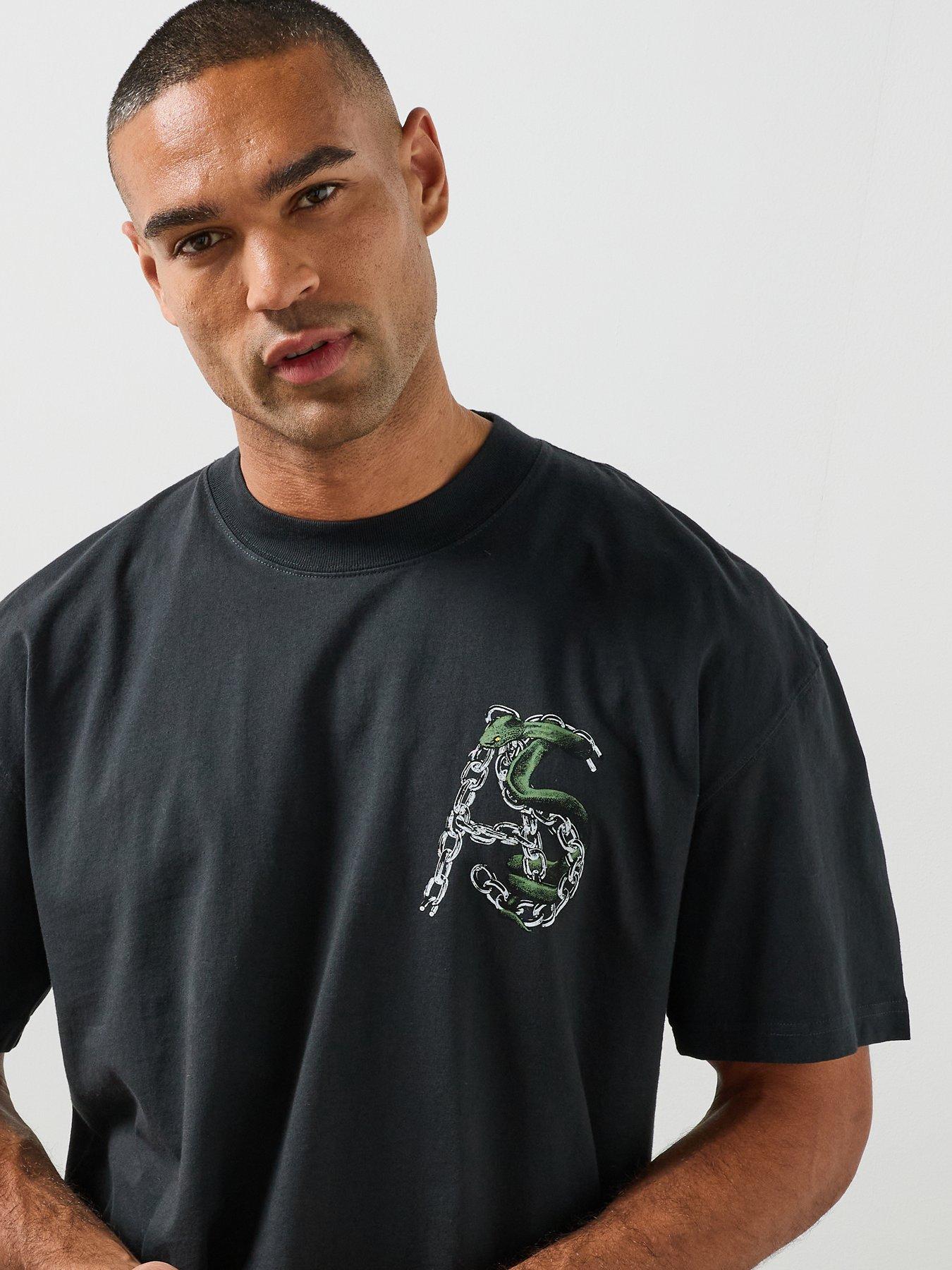 Image 4 of 6 of AllSaints Linx Graphic T-Shirt - Black