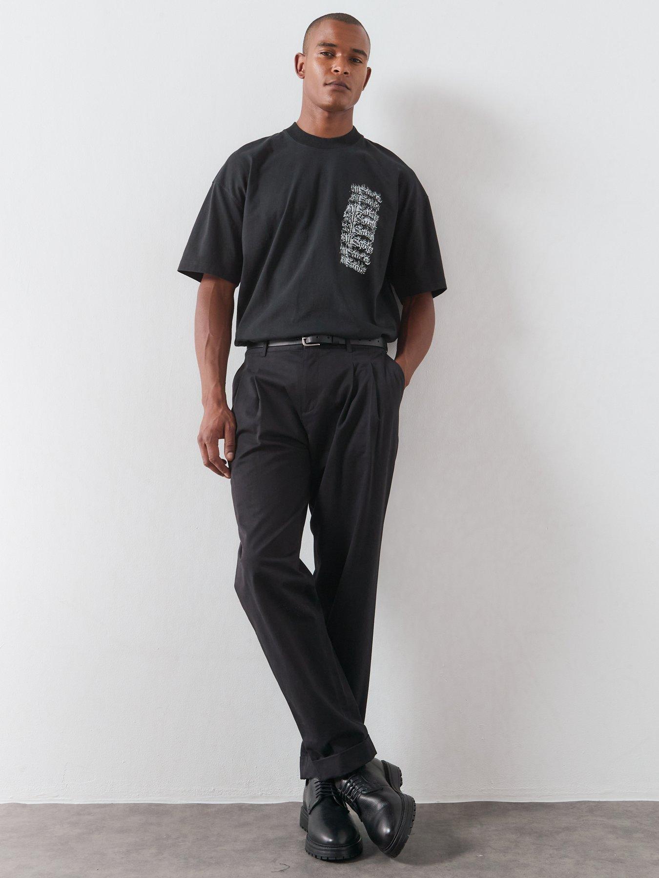 Image 3 of 6 of AllSaints Repeat Graphic T-Shirt - Black