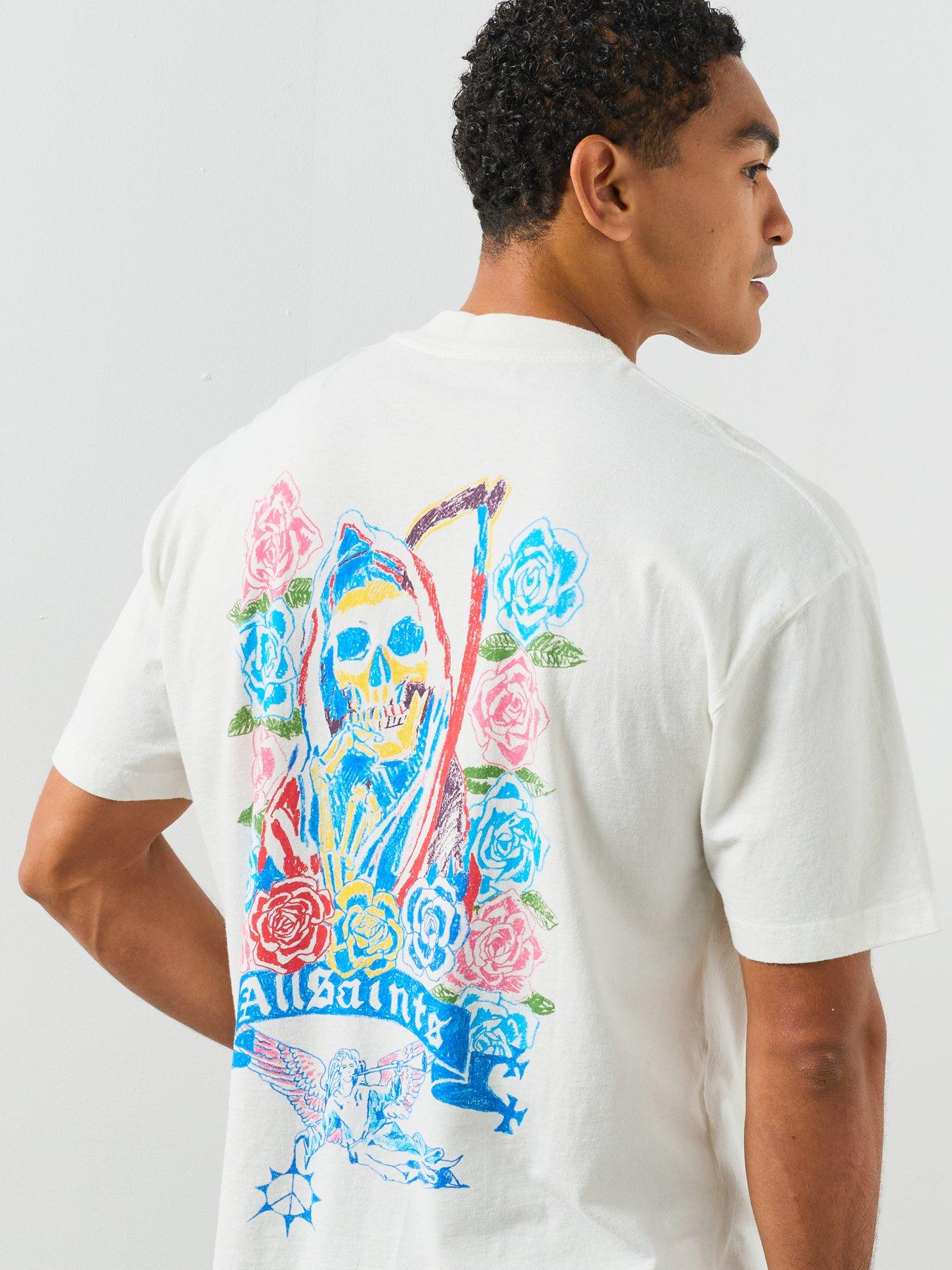 Image 2 of 6 of AllSaints Cray Graphic T-Shirt - White