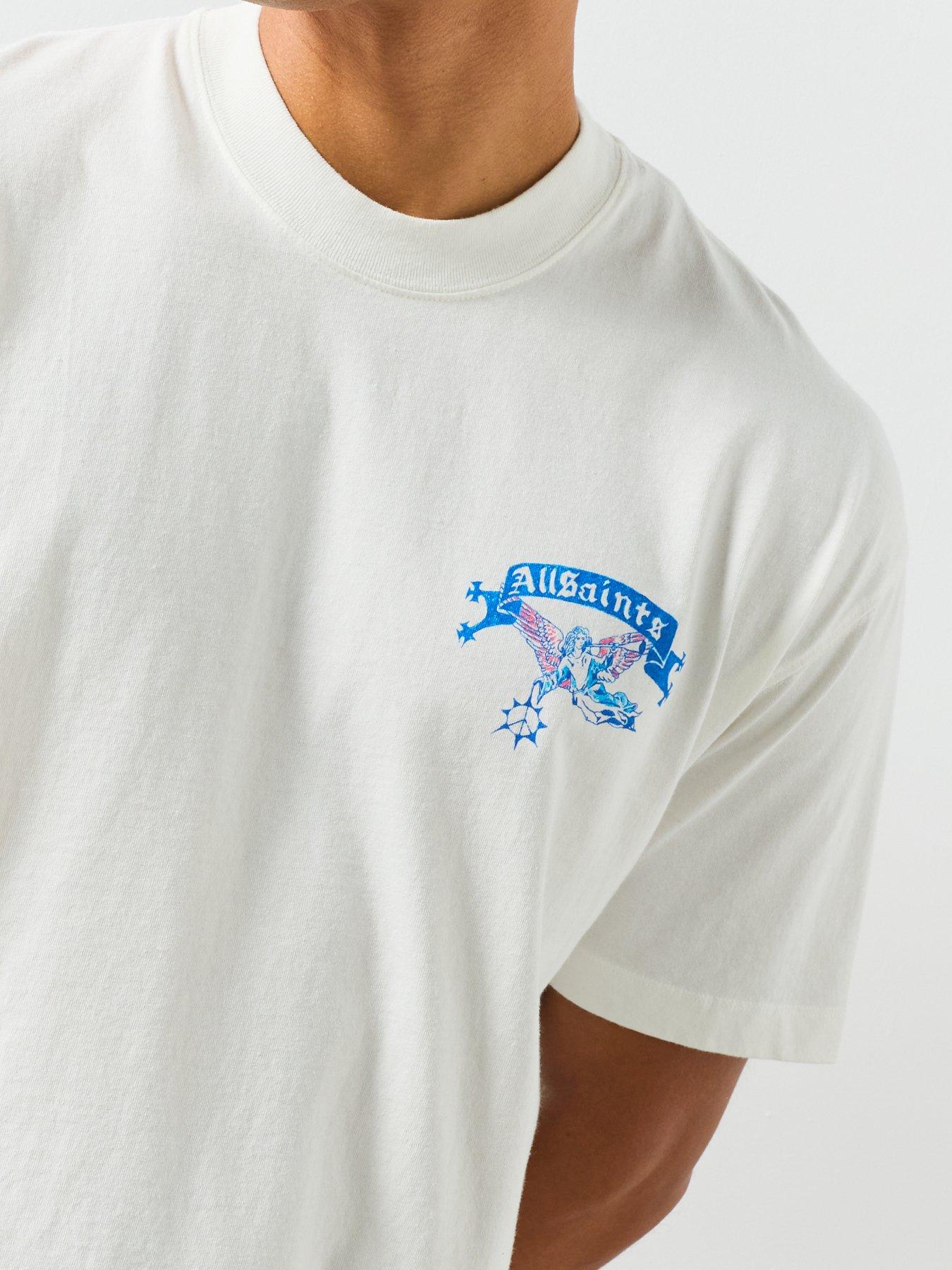 Image 6 of 6 of AllSaints Cray Graphic T-Shirt - White