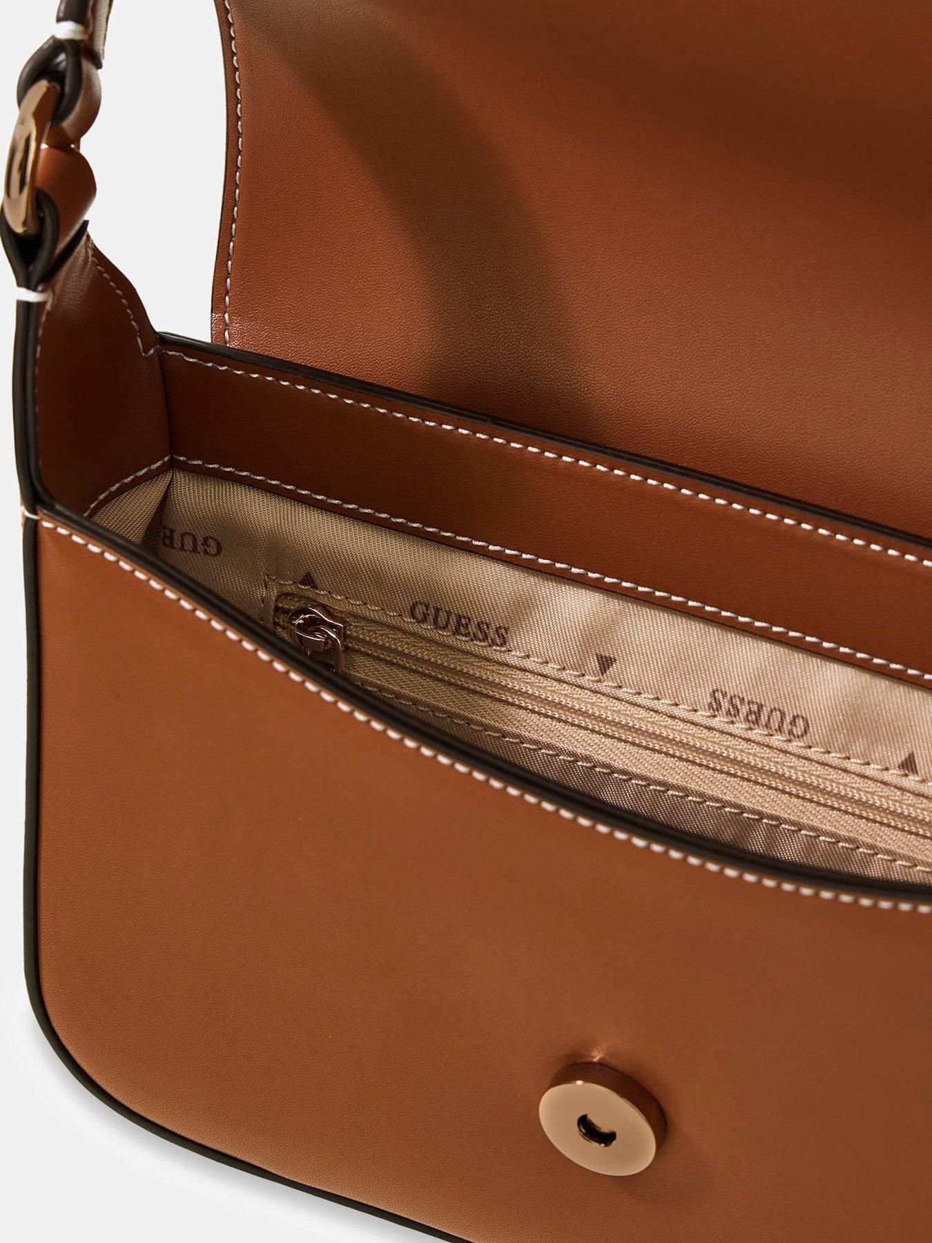 Image 3 of 4 of Guess Ruby Flap Shoulder Bag - Brown
