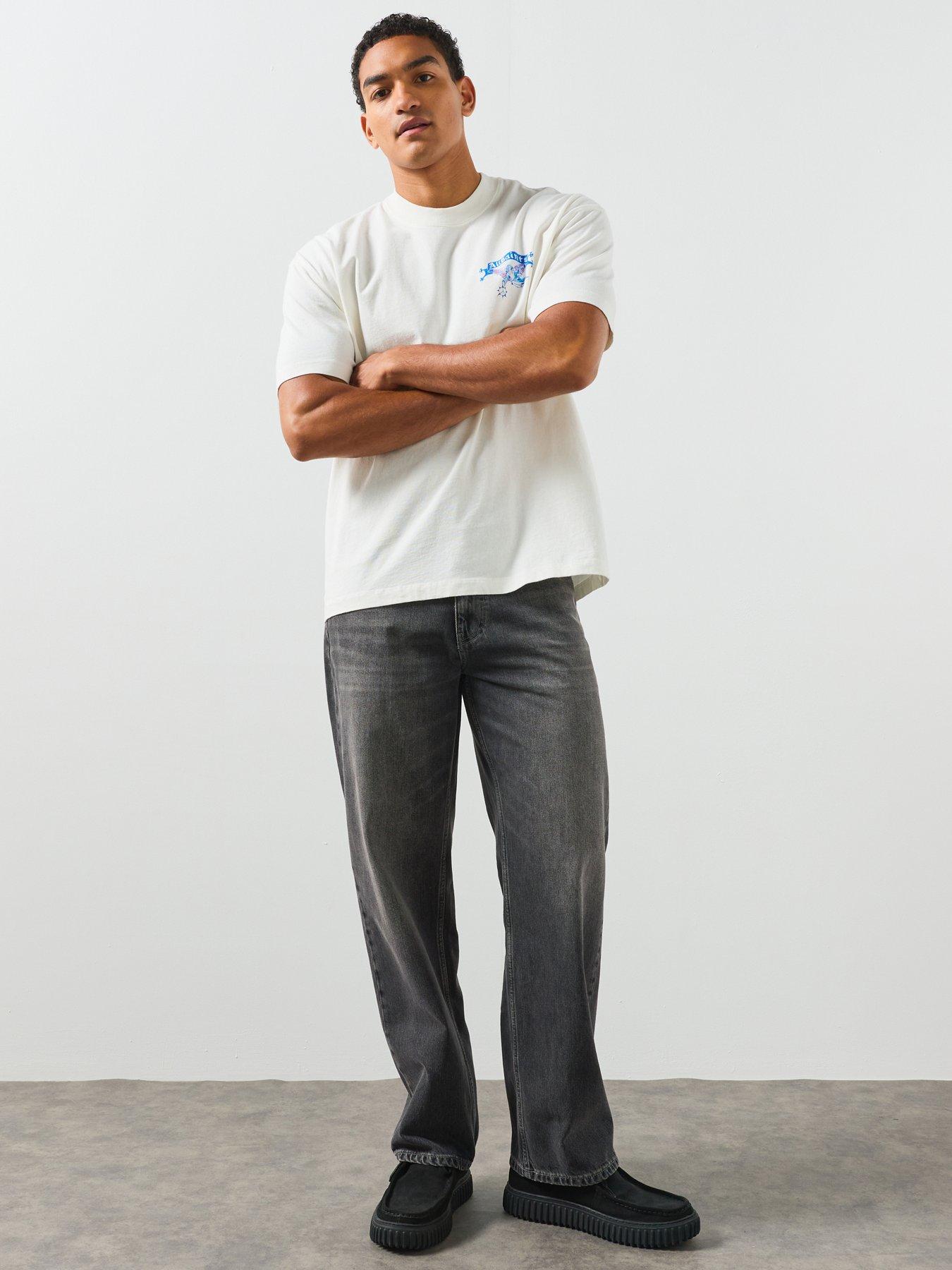 Image 3 of 6 of AllSaints Mullen Loose Fit Jeans - Black