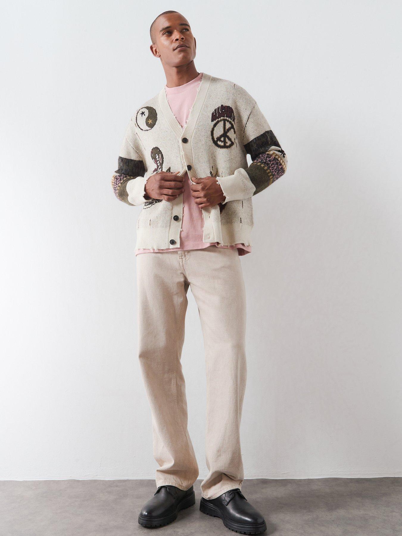Image 3 of 6 of AllSaints Bram Knitted Cardigan - White