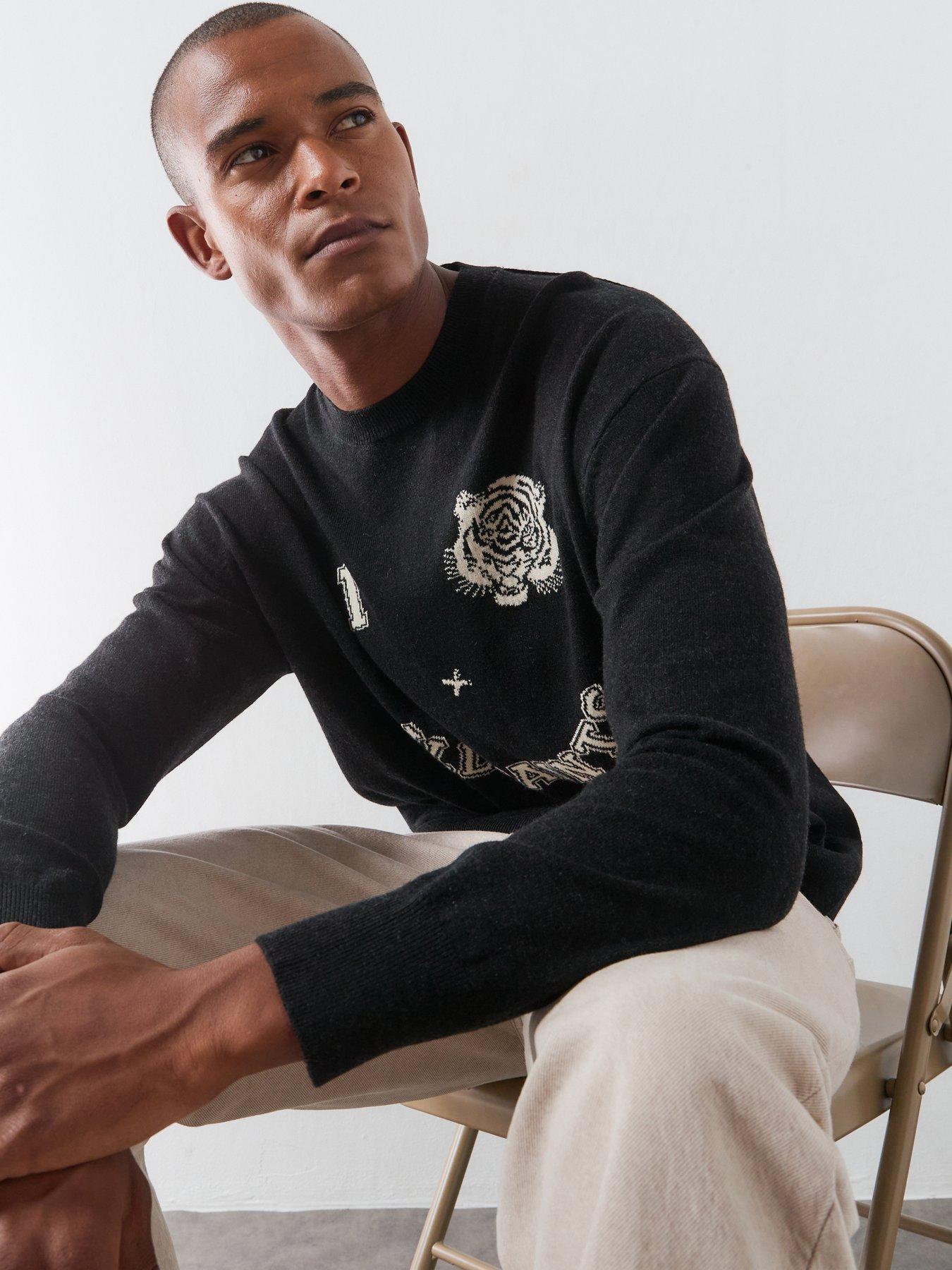 Image 5 of 6 of AllSaints Grinner Knitted Jumper - Black