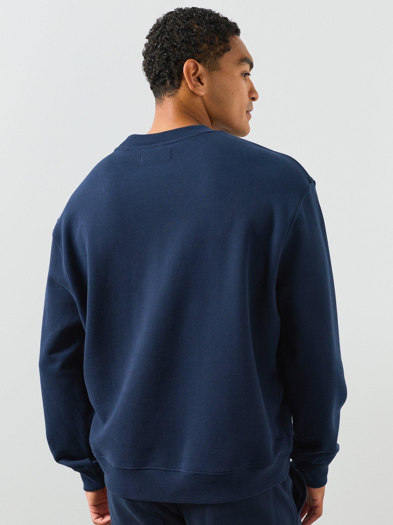 Image 2 of 6 of AllSaints Asher Crew Sweatshirt - Blue