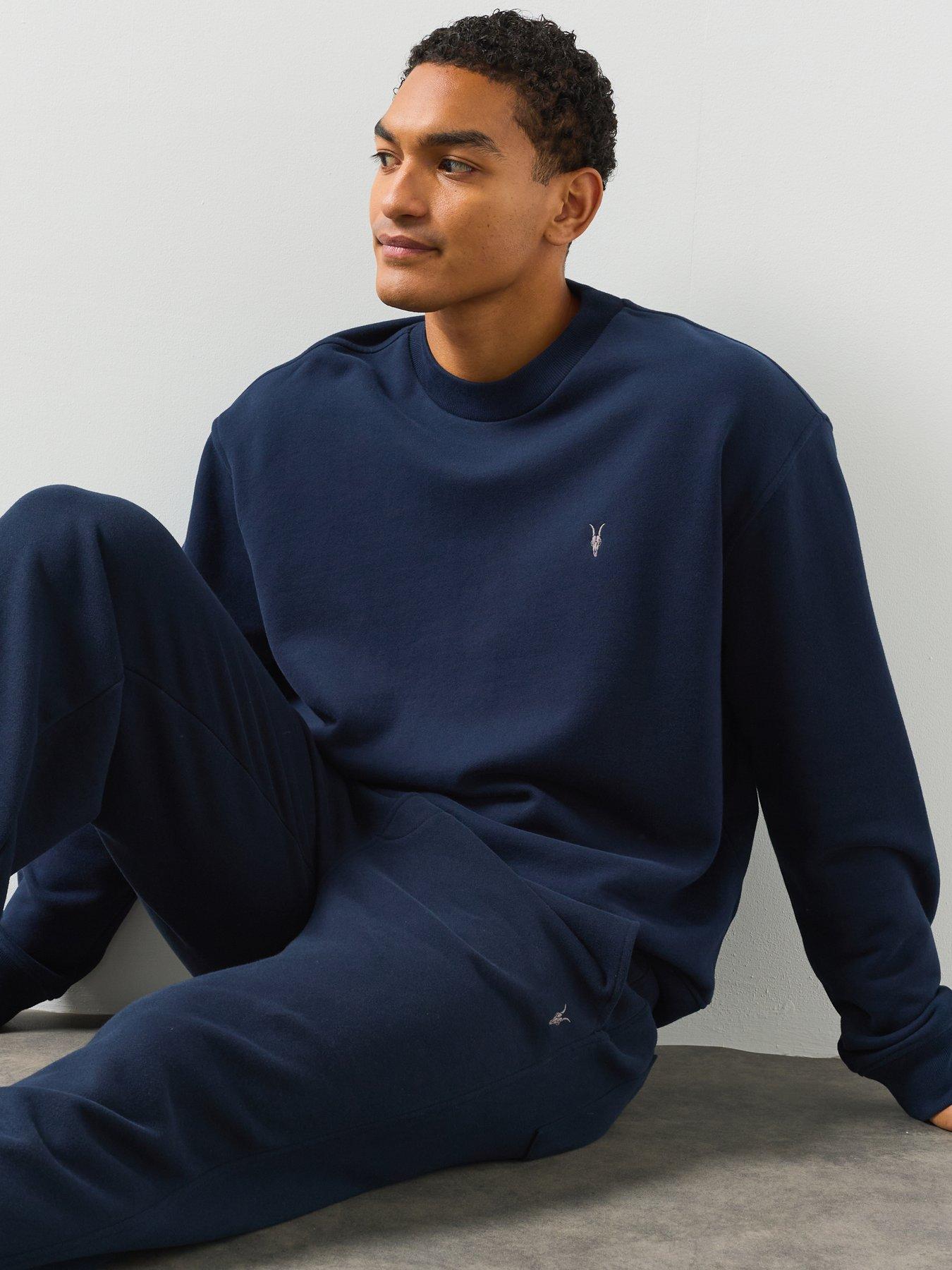 Image 4 of 6 of AllSaints Asher Crew Sweatshirt - Blue