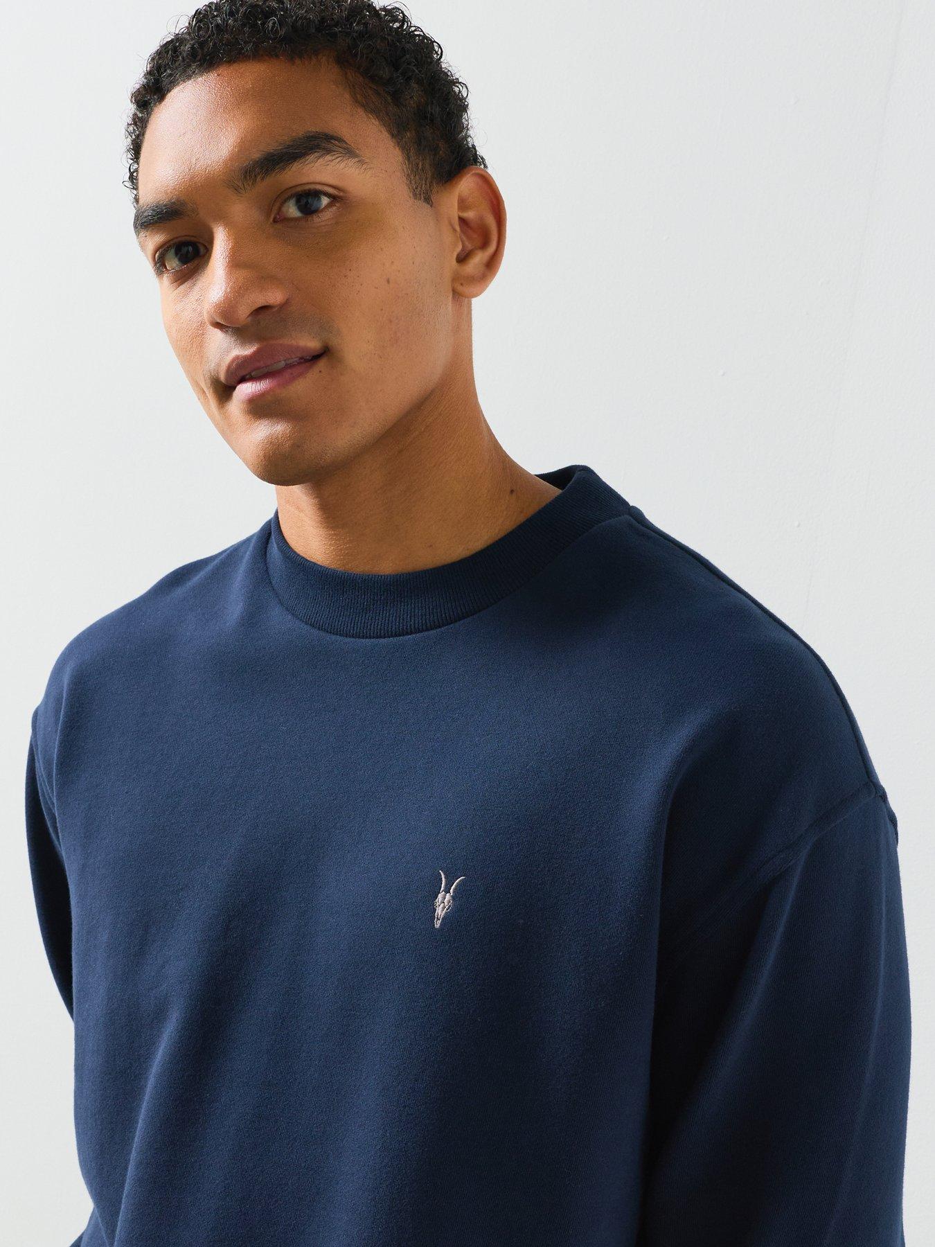 Image 5 of 6 of AllSaints Asher Crew Sweatshirt - Blue