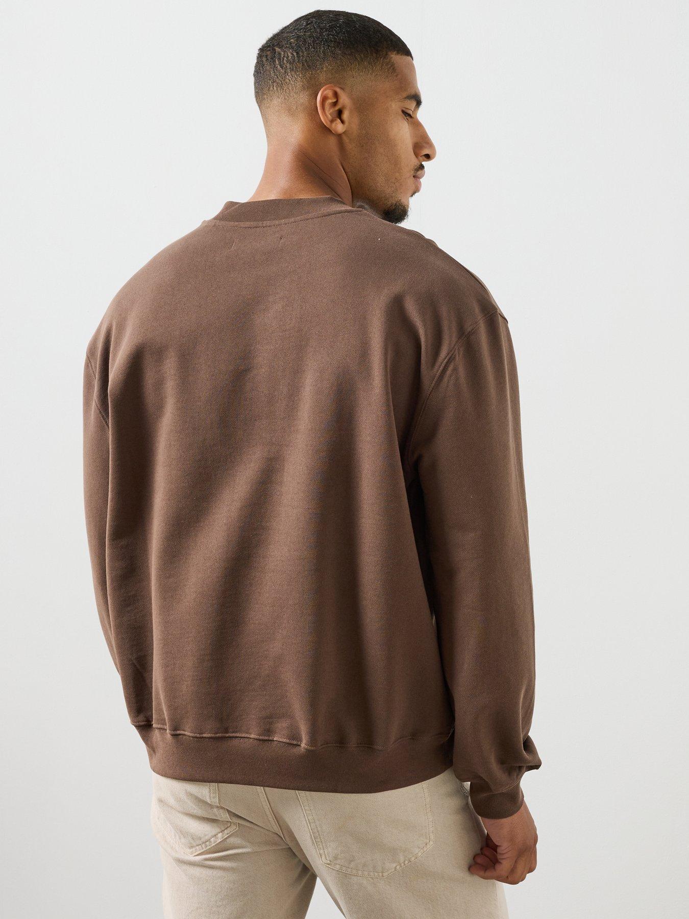 Image 2 of 6 of AllSaints Xander Crew Sweatshirt - Brown